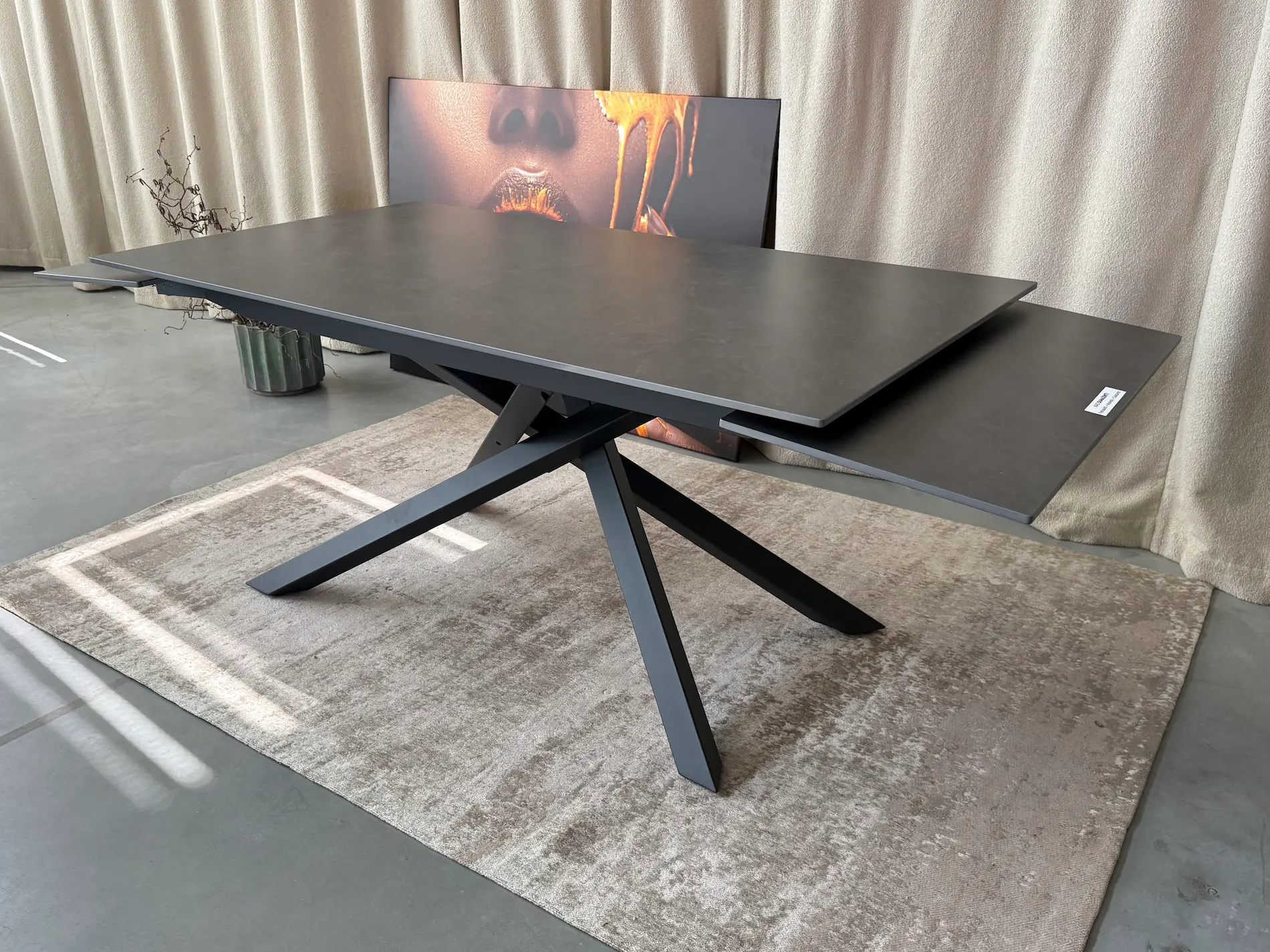 Išskleidžiamas stalas BLANCO-Vick Dark Grey 160 (240)x90xH75 cm-11
