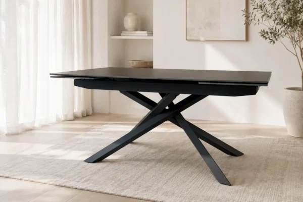 Išskleidžiamas stalas BLANCO-Vick Dark Grey 160 (240)x90xH75 cm