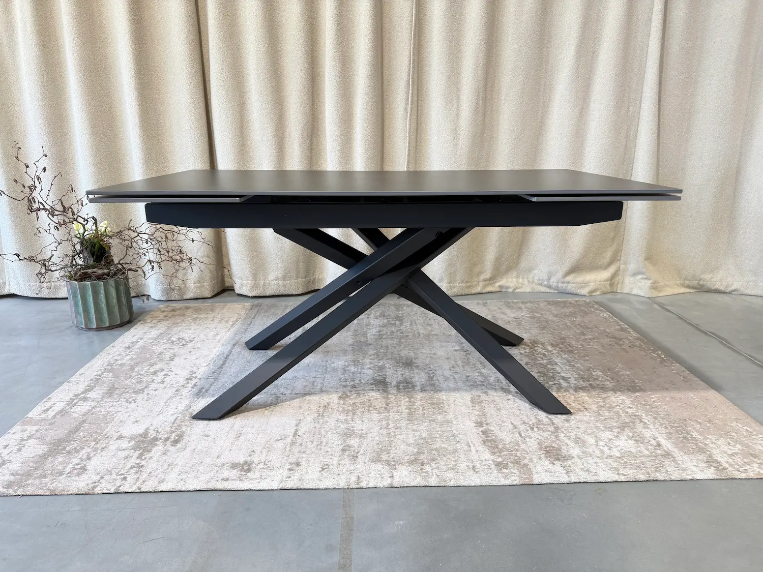 Išskleidžiamas stalas BLANCO-Vick Dark Grey 160 (240)x90xH75 cm-7