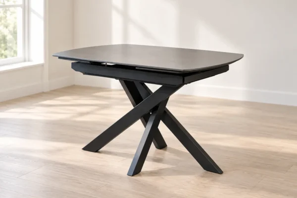 Išsukamas stalas TWISTER-Dark Grey 120 (180)x90xH75 cm