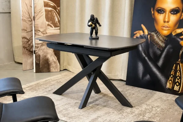 Išsukamas stalas TWISTER-Dark Grey 120 (180)x90xH75 cm