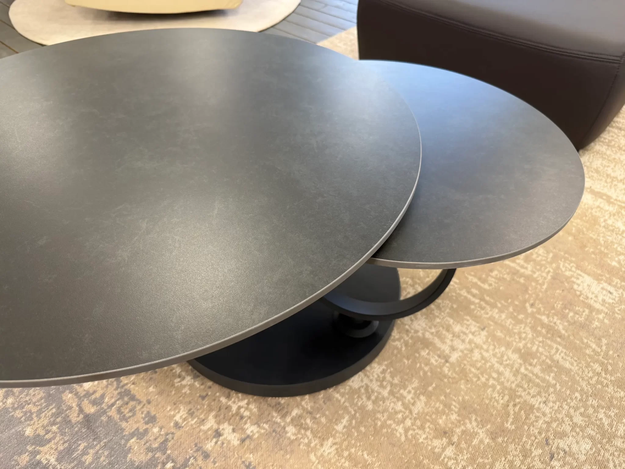 Kavos staliukas RING-Dark Grey – 80 (133)x80xH43 cm-4