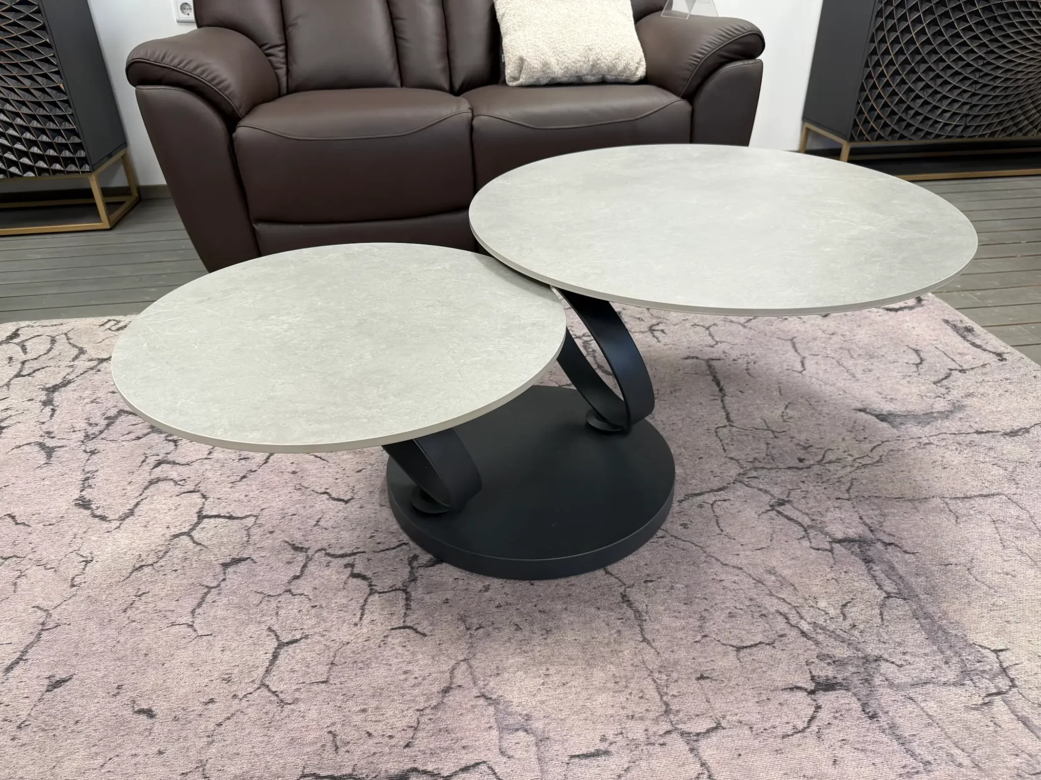 Kavos staliukas RING-Medium Grey – 80 (133)x80xH43 cm-4