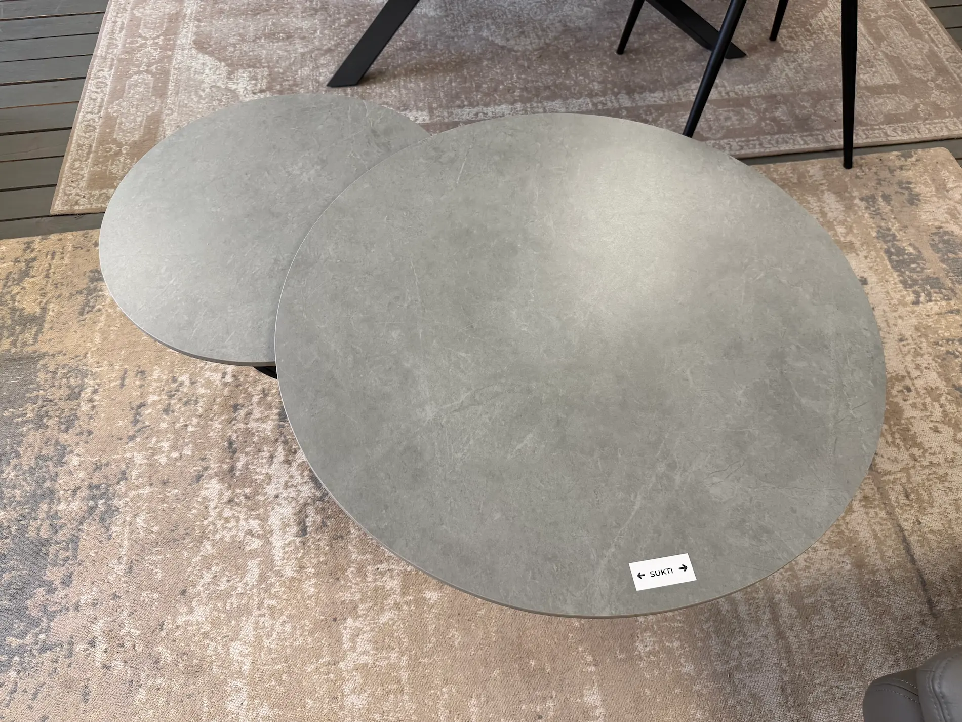 Kavos staliukas RING-Medium Grey – 80 (133)x80xH43 cm-5