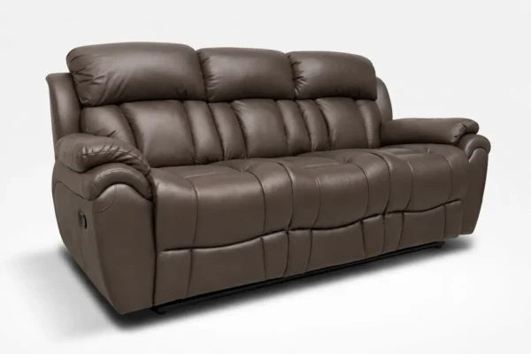 Odiniai svetainės baldai su reglaineriais VANILLA - 218x96xH101 cm. ruda spalva