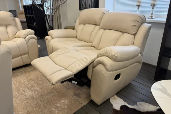 Odinė dvivietė sofa su reglaineriais VANILLA-162x96xH101 cm - šviesi spalva