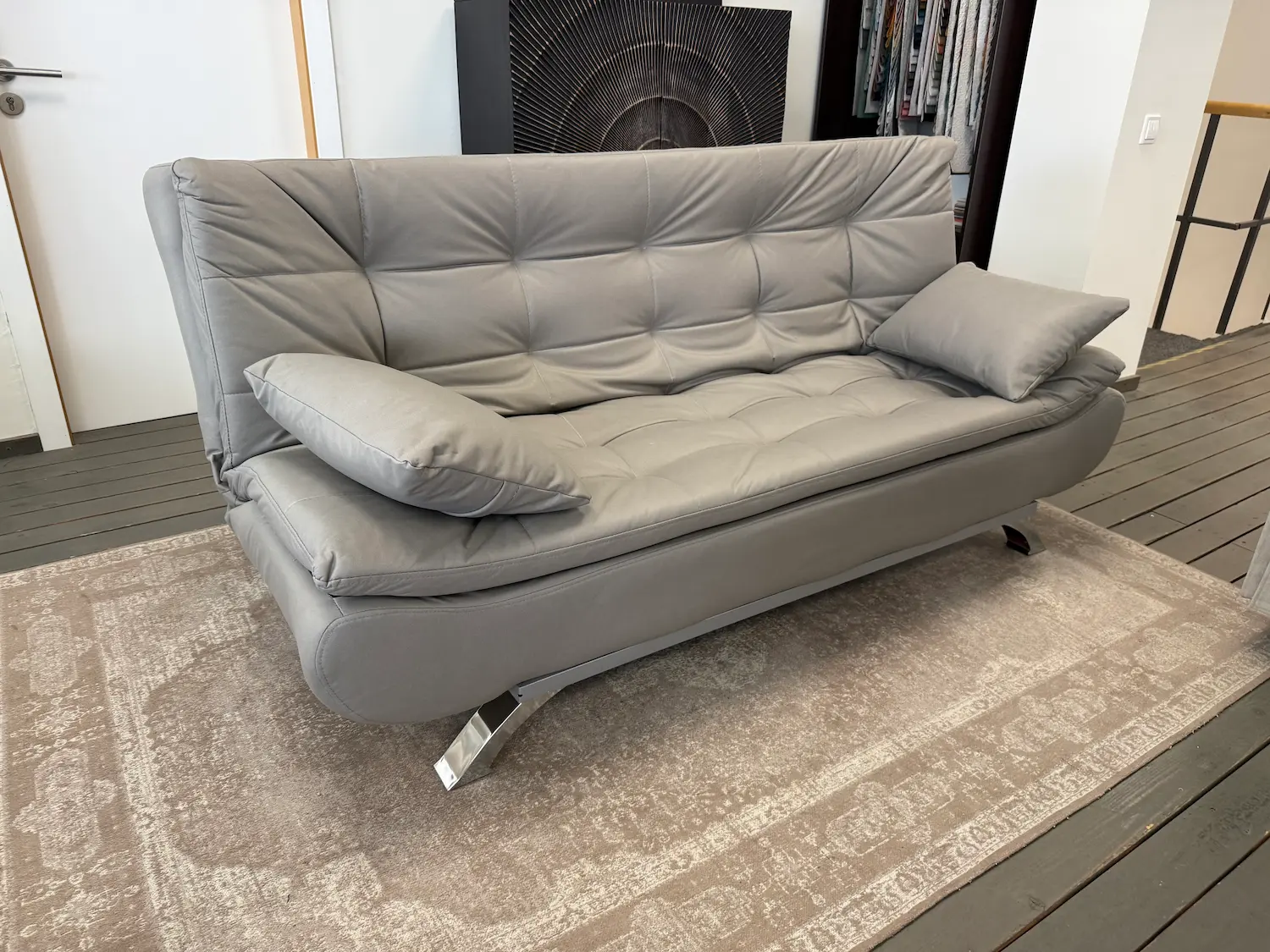 Sofa-lova RICKY – 190x70xH80 cm – pilka spalva-6