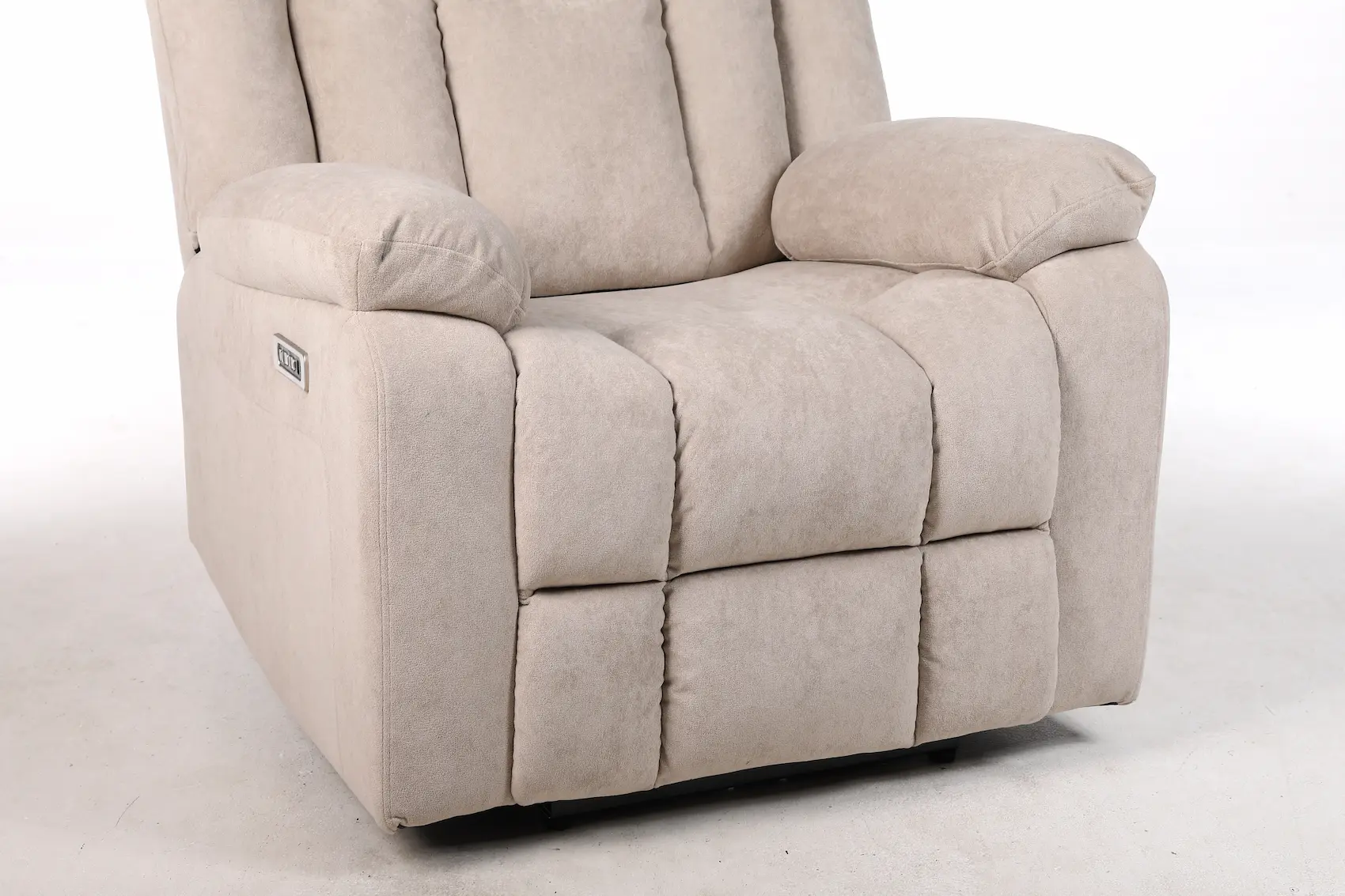 Fotelis SMART su elektrine relakso funkcija – beige spalva – 88x94xH101 cm-9