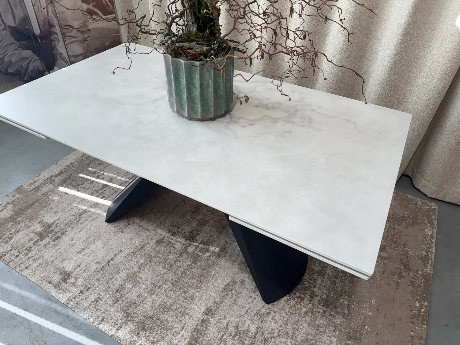 Išskleidžiamas valgomojo stalas MILANO-Light Grey - 160 (200-240)x90xH75 cm-6