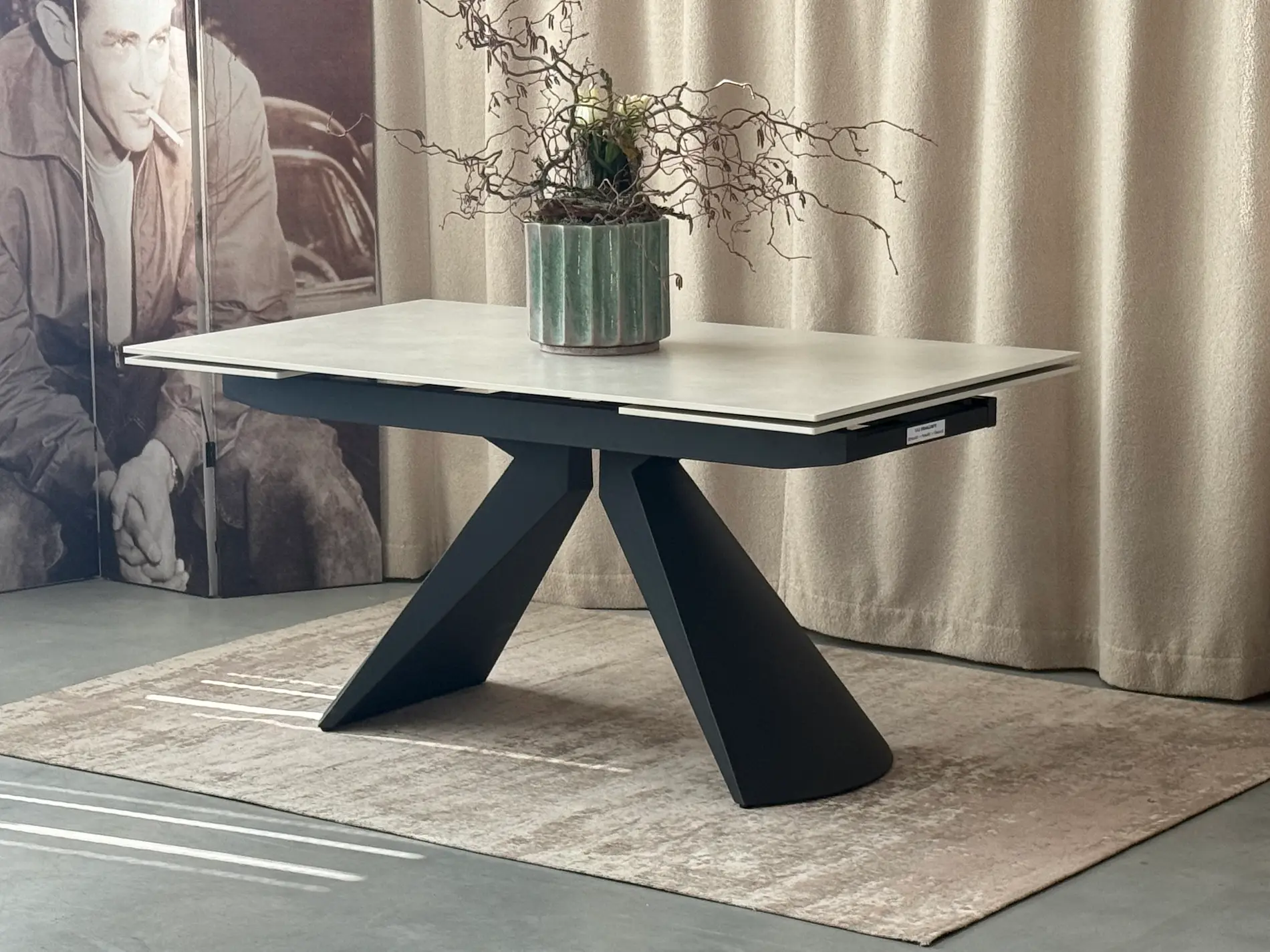 Išskleidžiamas valgomojo stalas MILANO-Light Grey - 160 (200-240)x90xH75 cm-7