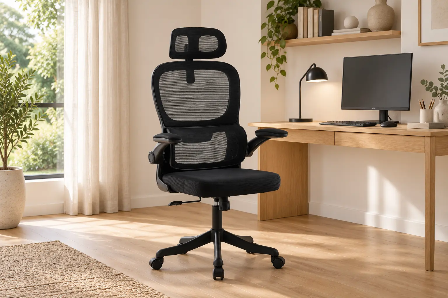 Juodos spalvos ofiso kėdė SMARAGD – 66x65xH115-125 cm-12