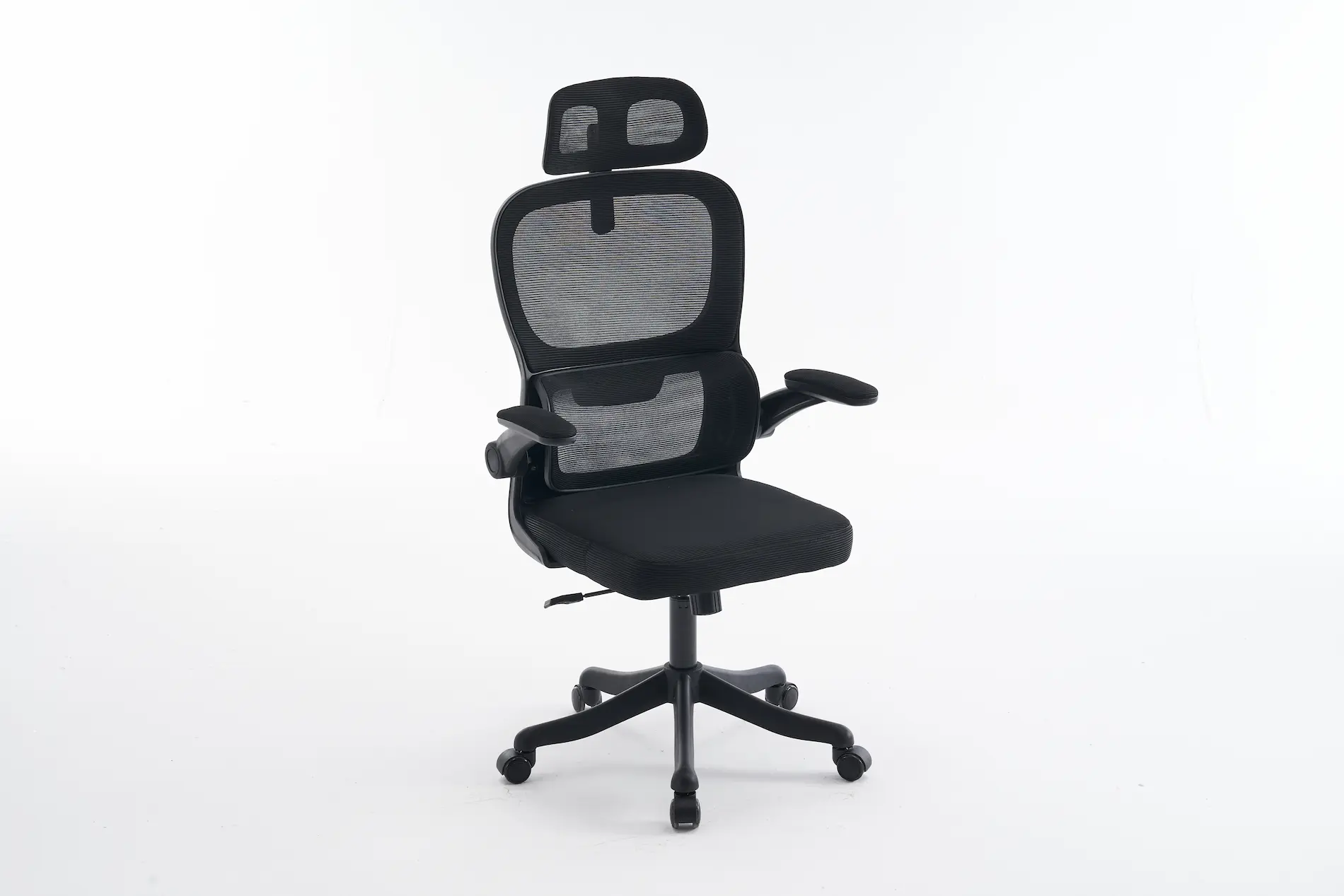 Juodos spalvos ofiso kėdė SMARAGD – 66x65xH125 cm-8