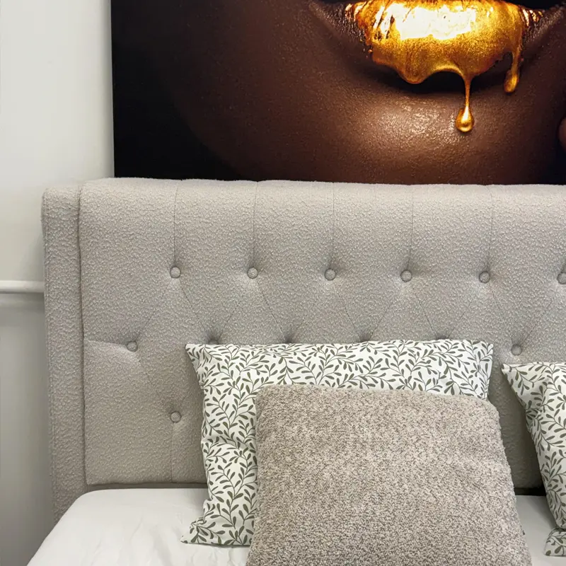 Miegamojo lova IMPERATORIUS - 180x200 cm - grey boucle-150