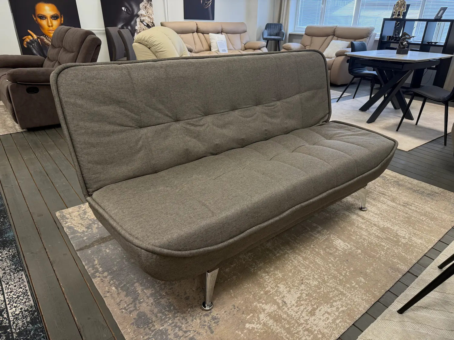 Sofa-lova NEO – 190x70xH80 cm – samanų spalvos audinys-4