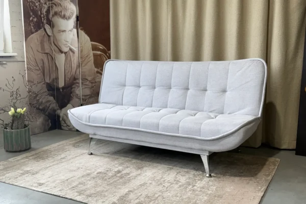 Sofa-lova NEO – 190x70xH80 cm – šviesiai pilkos spalvos audinys
