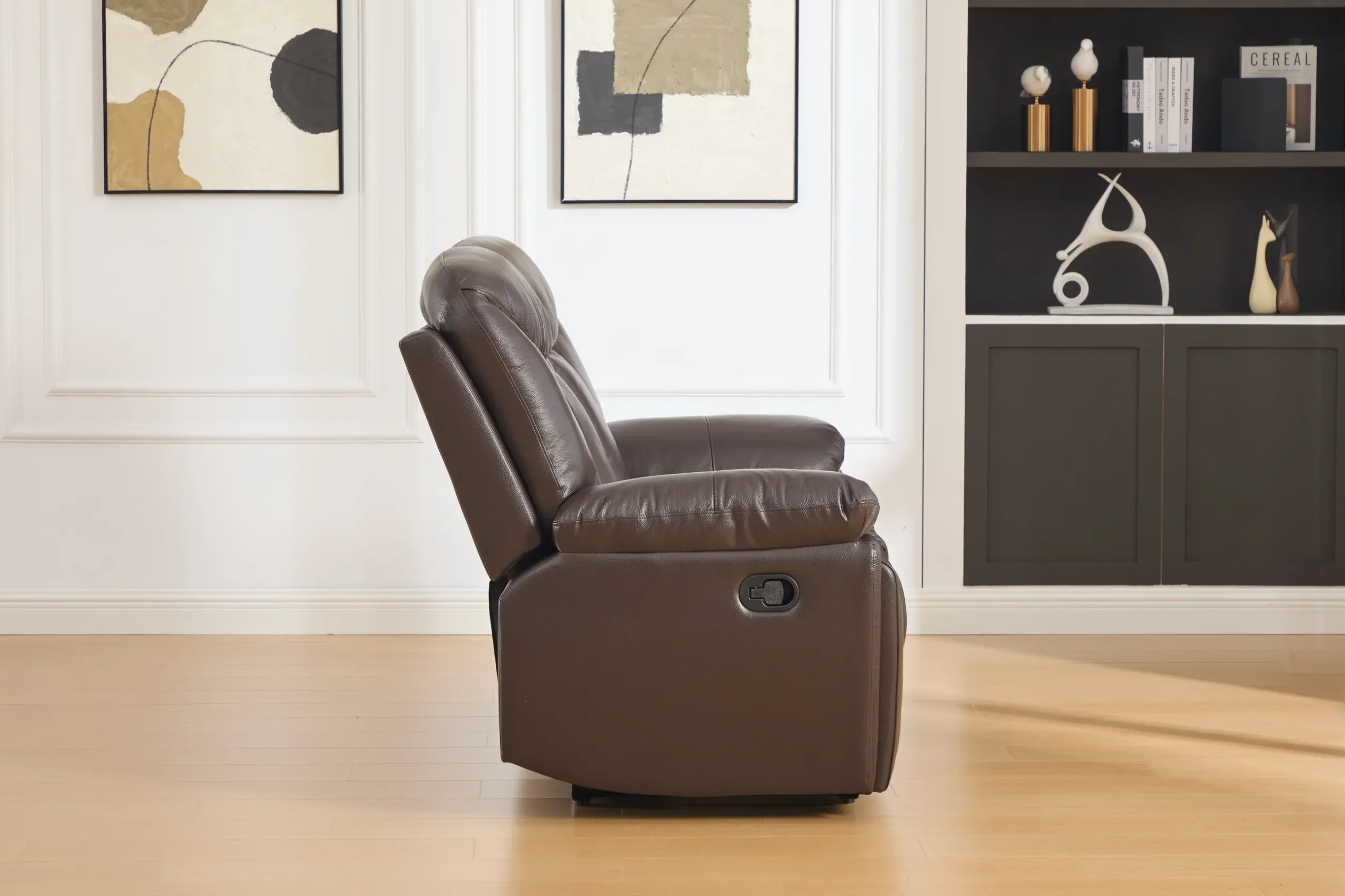 Dvivietė odinė sofa su reglaineriais YORK-BROWN – 166x96xH106 cm-10