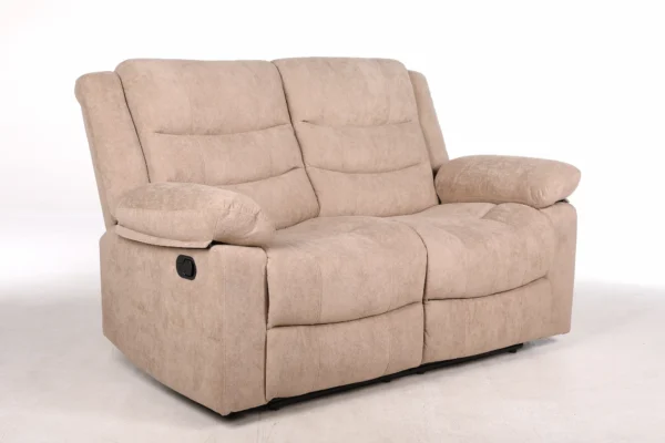 Dvivietė sofa su reglaineriais RAMZI – šviesiai ruda spalva – 152x97xH102 cm
