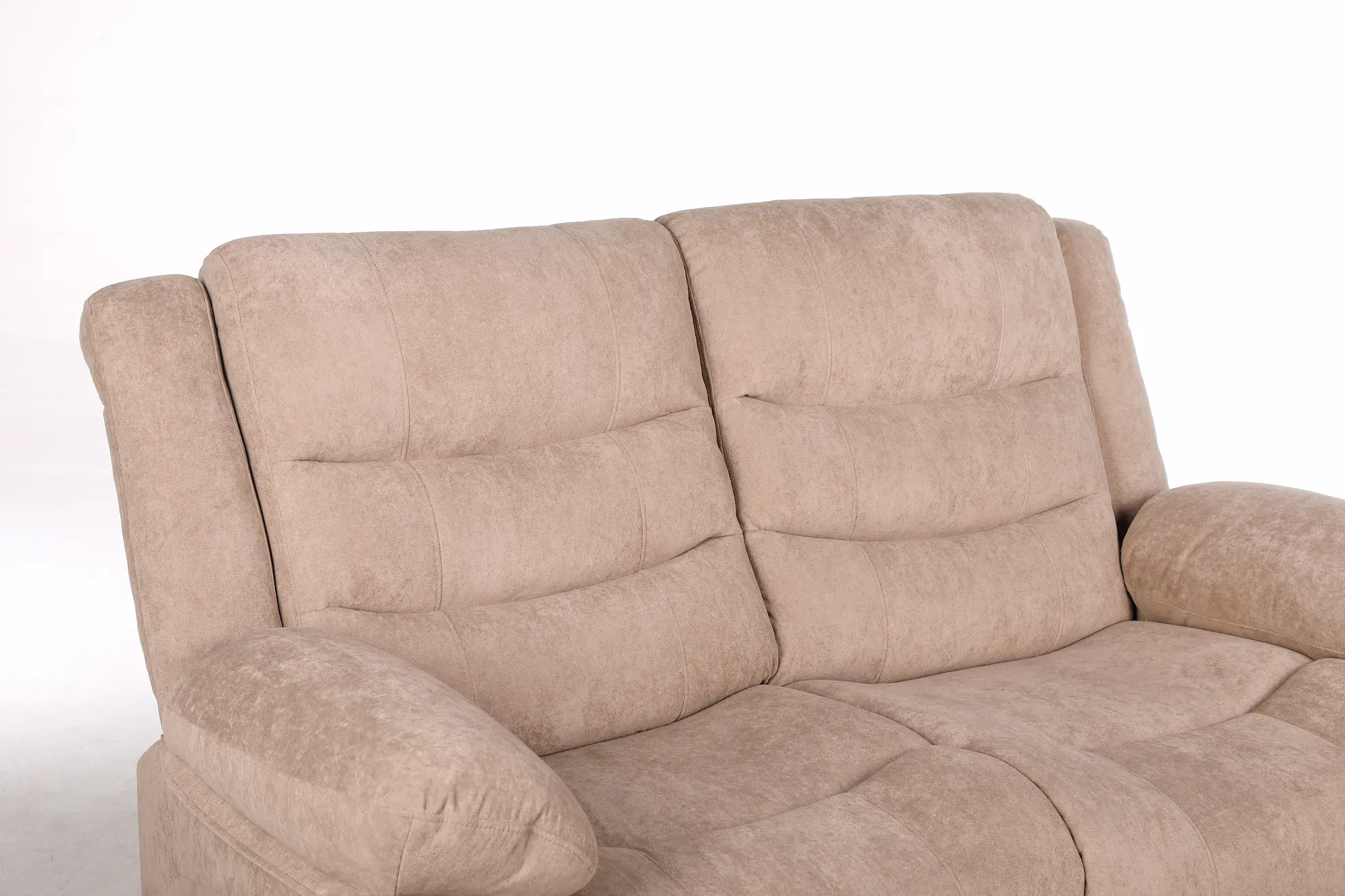 Dvivietė sofa su reglaineriais RAMZI – šviesiai ruda spalva – 152x97xH102 cm-3