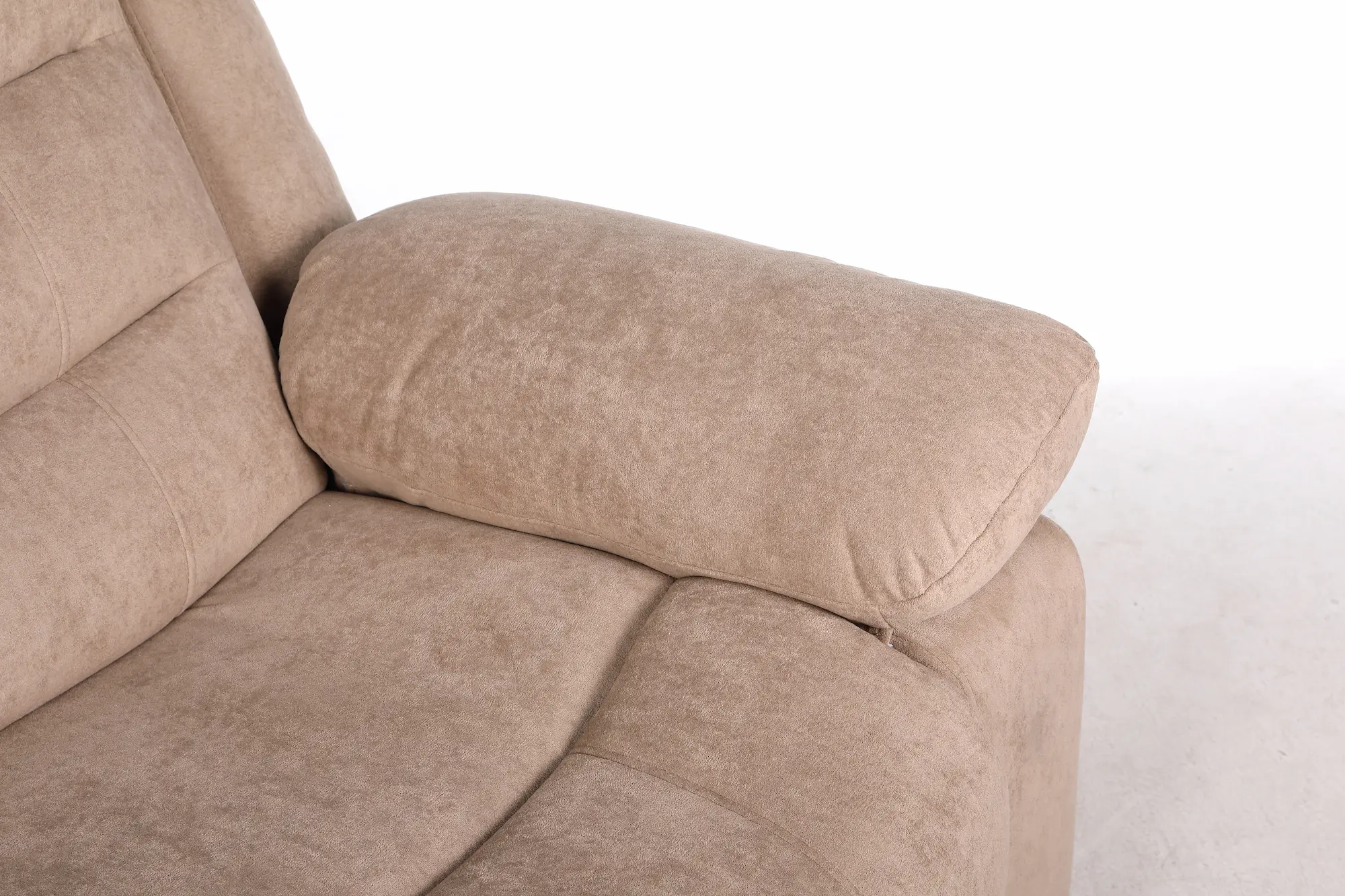 Dvivietė sofa su reglaineriais RAMZI – šviesiai ruda spalva – 152x97xH102 cm-4