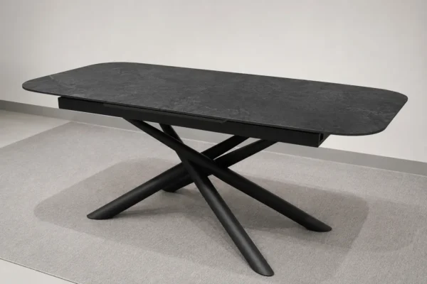 Išskleidžiamas valgomojo stalas MESSA-Dark Grey – 160 (200)x90xH75 cm