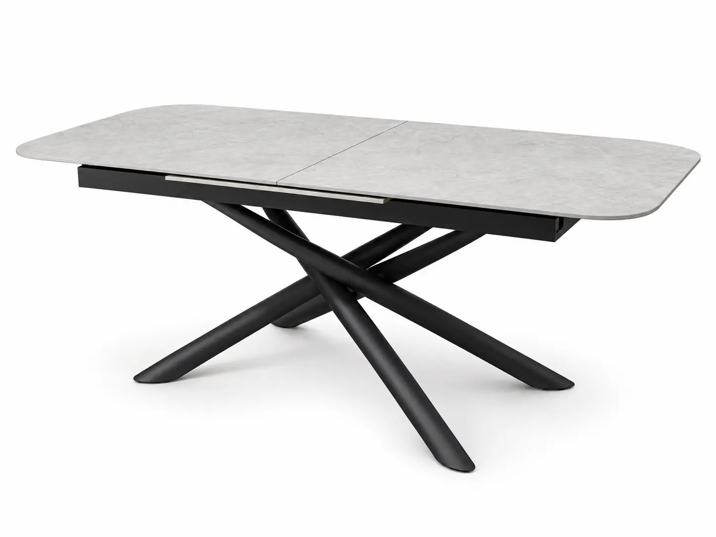 Išskleidžiamas valgomojo stalas MESSA-Light Grey – 160 (200)x90xH75 cm-6