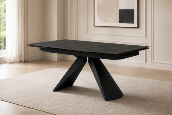 Išskleidžiamas valgomojo stalas MILANO-Dark Grey – 160 (200-240)x90xH75 cm
