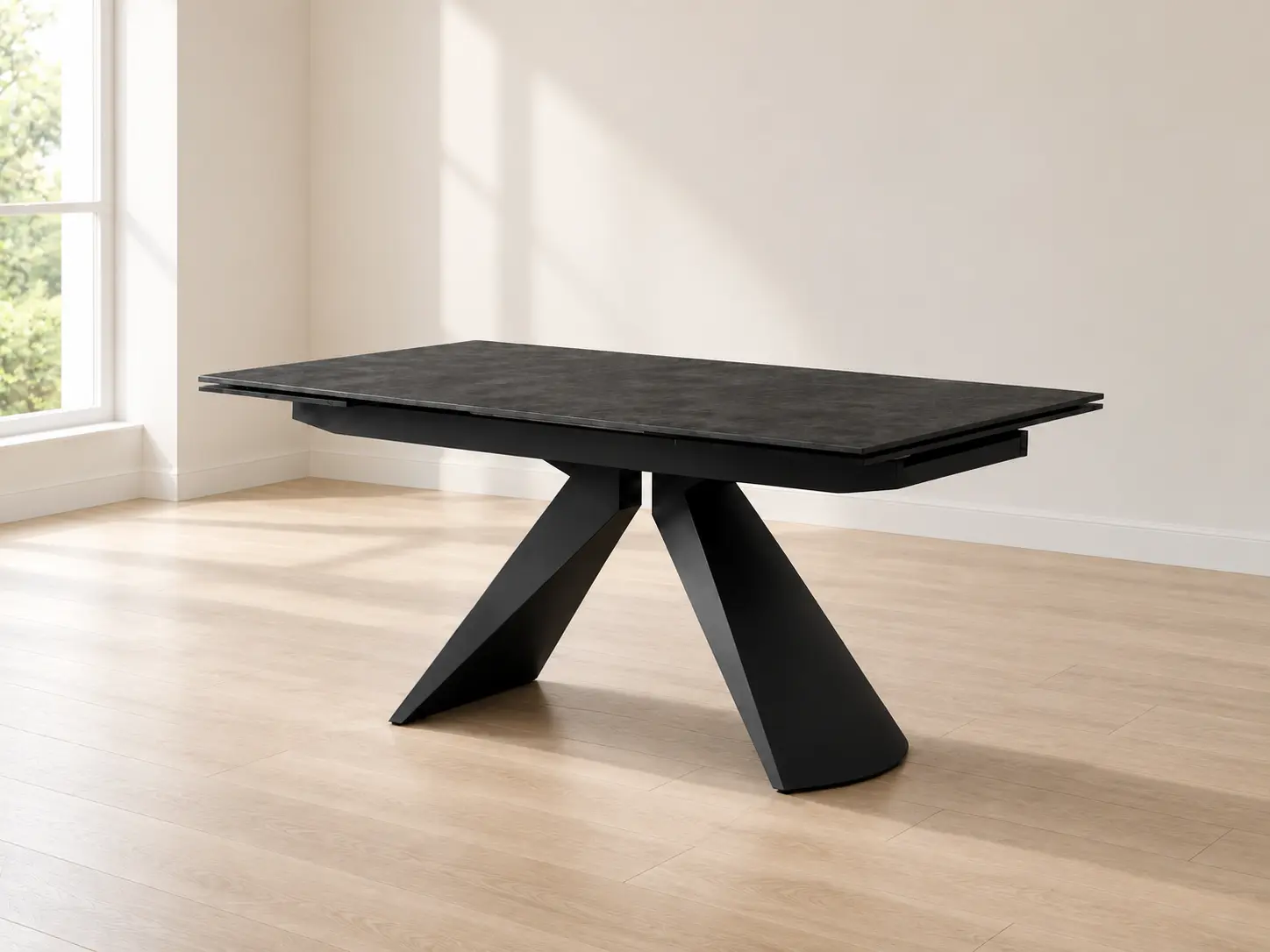 Išskleidžiamas valgomojo stalas MILANO-Dark Grey – 160 (200-240)x90xH75 cm-8