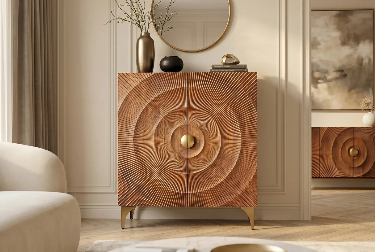 Komoda GOLDEN SUNSET-BROWN 100x38x120 cm-2