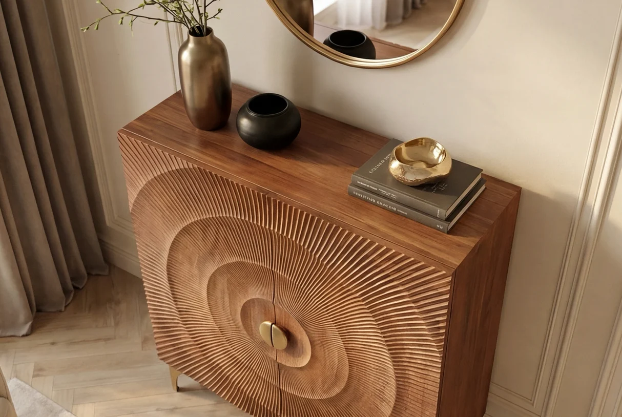 Komoda GOLDEN SUNSET-BROWN 100x38x120 cm-6