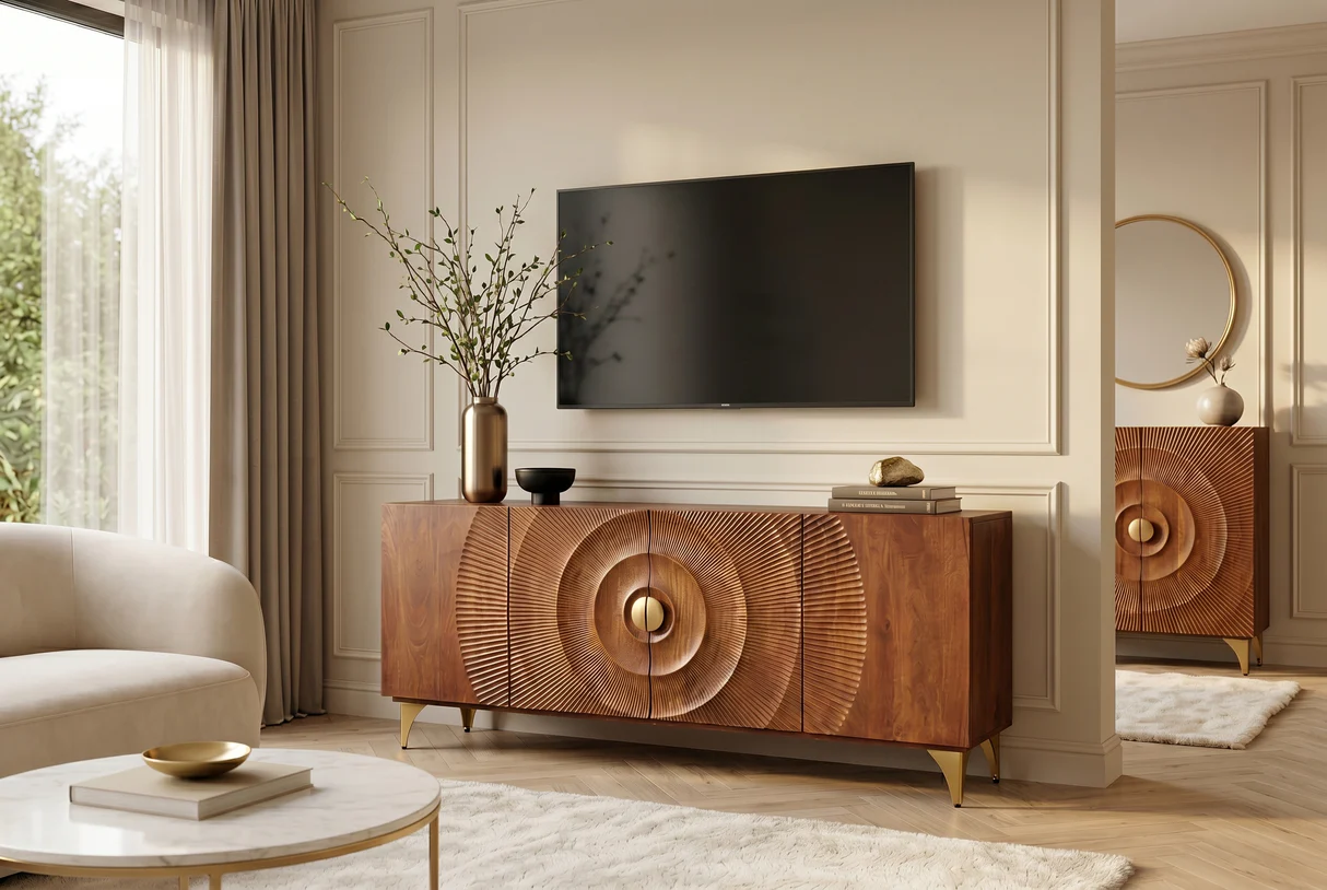 Komoda GOLDEN SUNSET-BROWN 177x38x77 cm-4