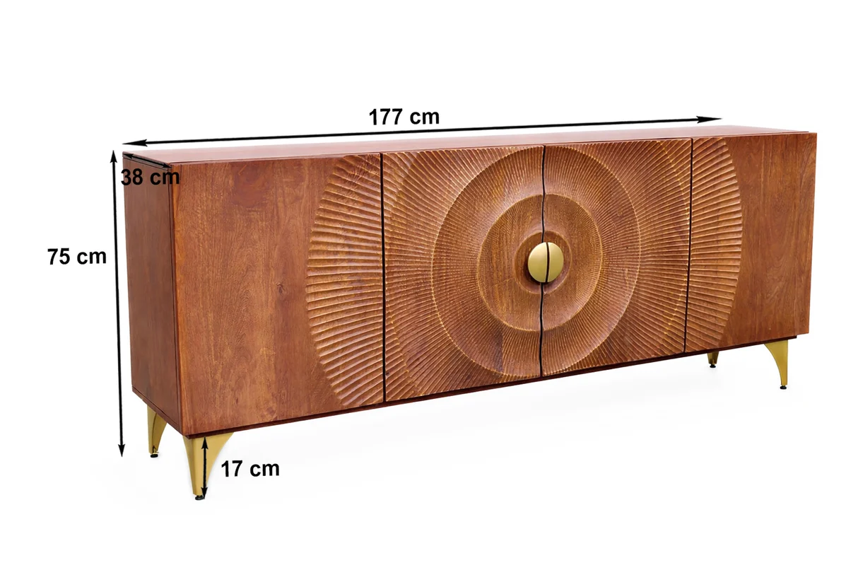 Komoda GOLDEN SUNSET-BROWN 177x38x77 cm-7
