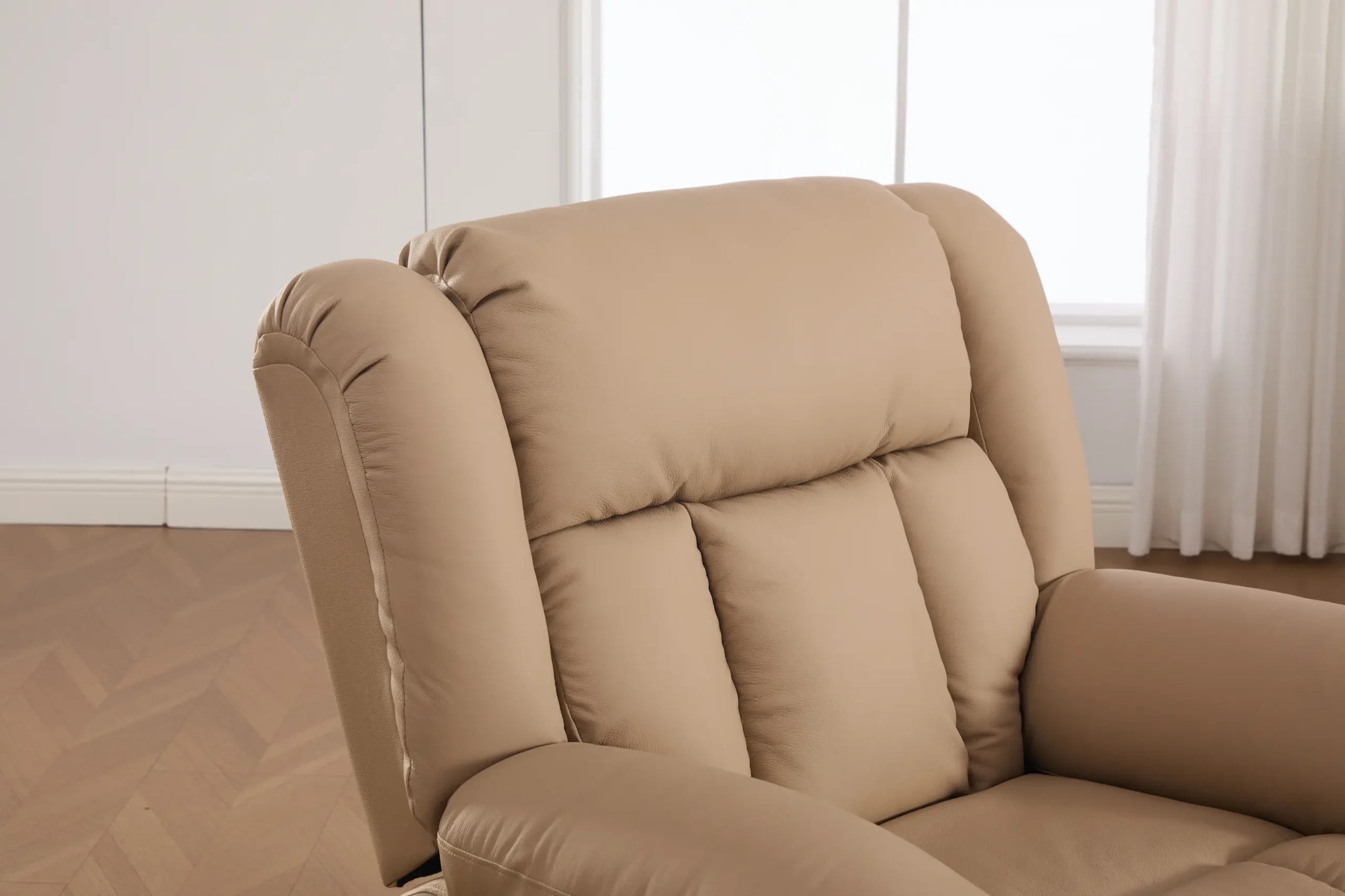 Odinis fotelis su reglaineriu DETROIT-BEIGE - 100x95xH104 cm-11
