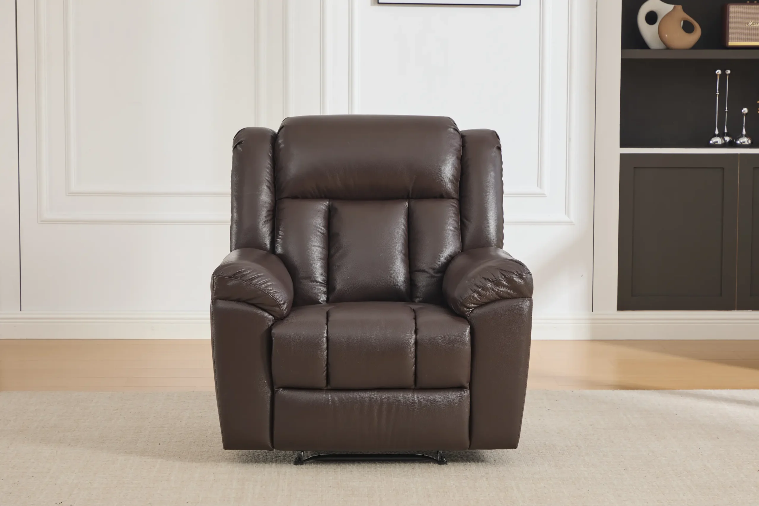 Odinis fotelis su reglaineriu DETROIT-BROWN - 100x95xH104 cm-7