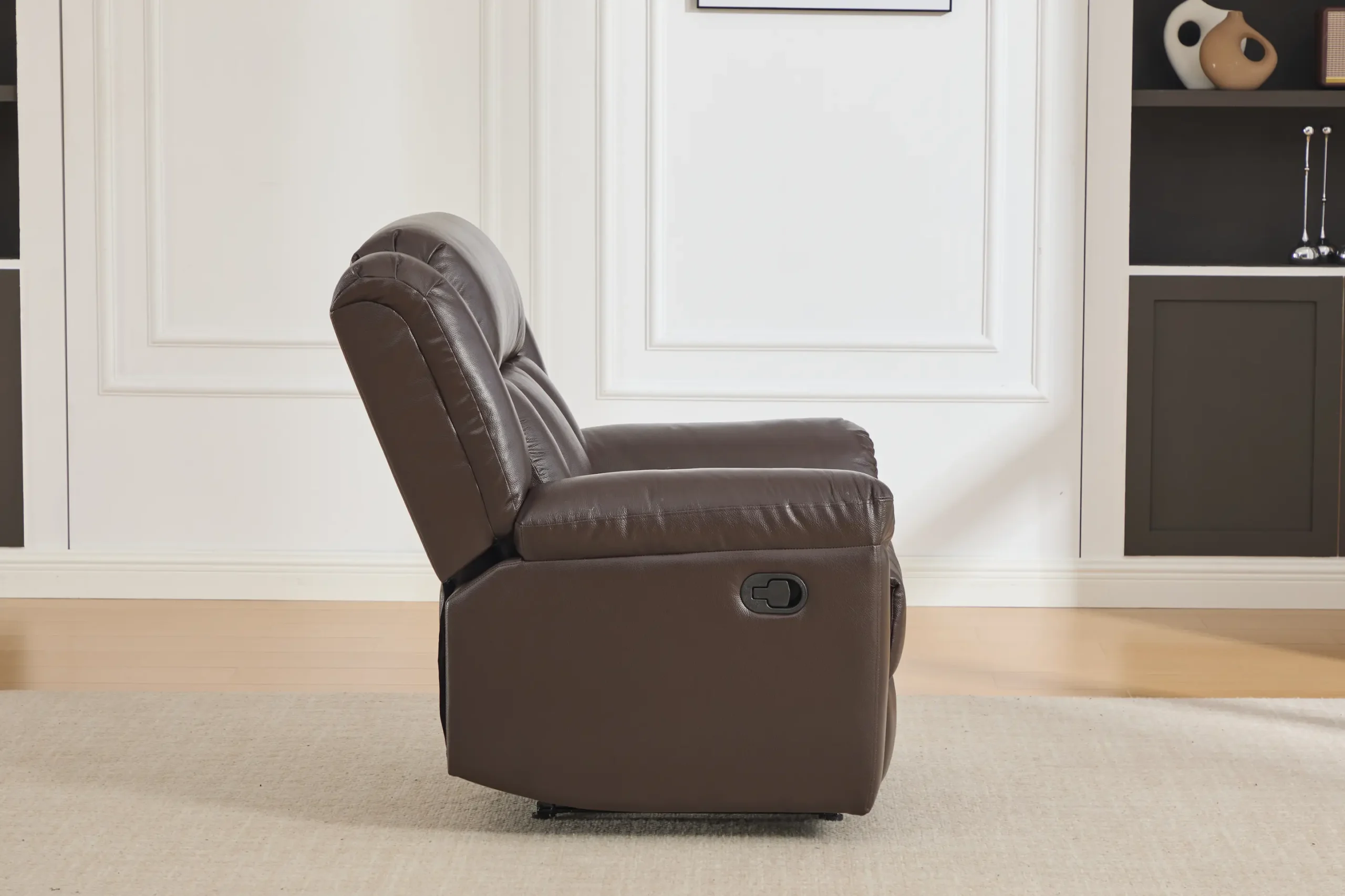 Odinis fotelis su reglaineriu DETROIT-BROWN - 100x95xH104 cm-8