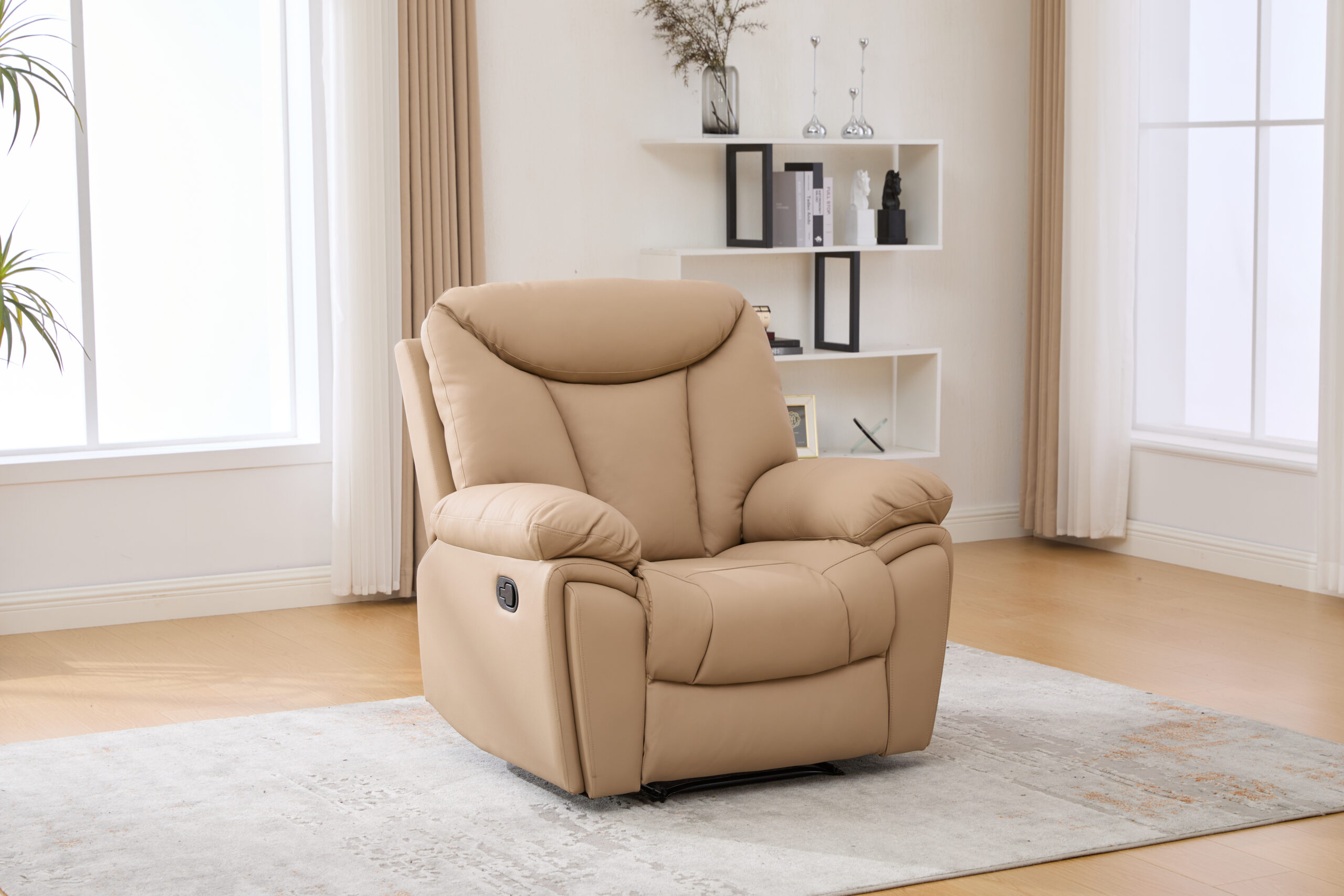 Odinis fotelis su reglaineriu YORK-BEIGE – 107x96xH106 cm-11