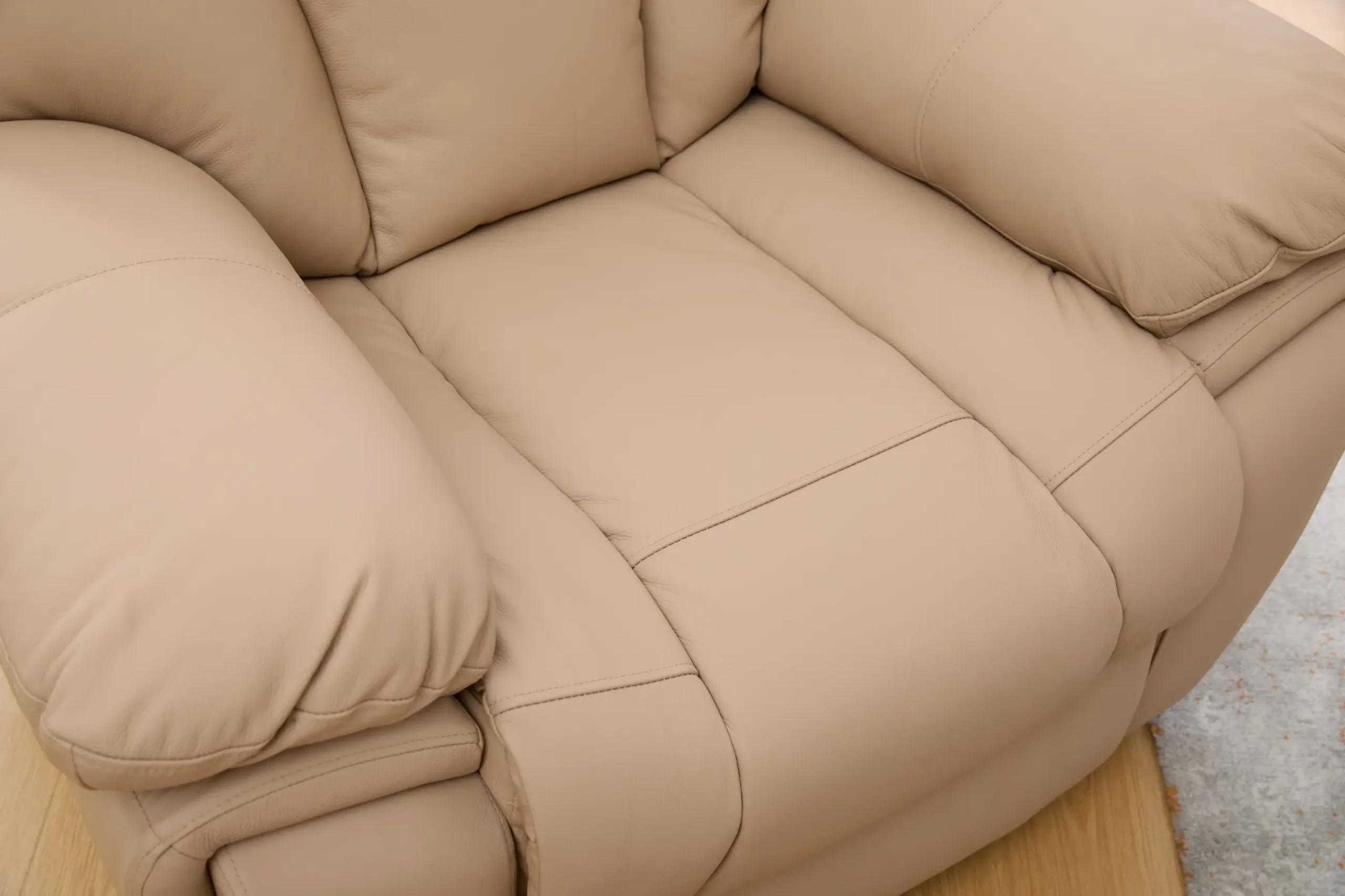 Odinis fotelis su reglaineriu YORK-BEIGE – 107x96xH106 cm-12