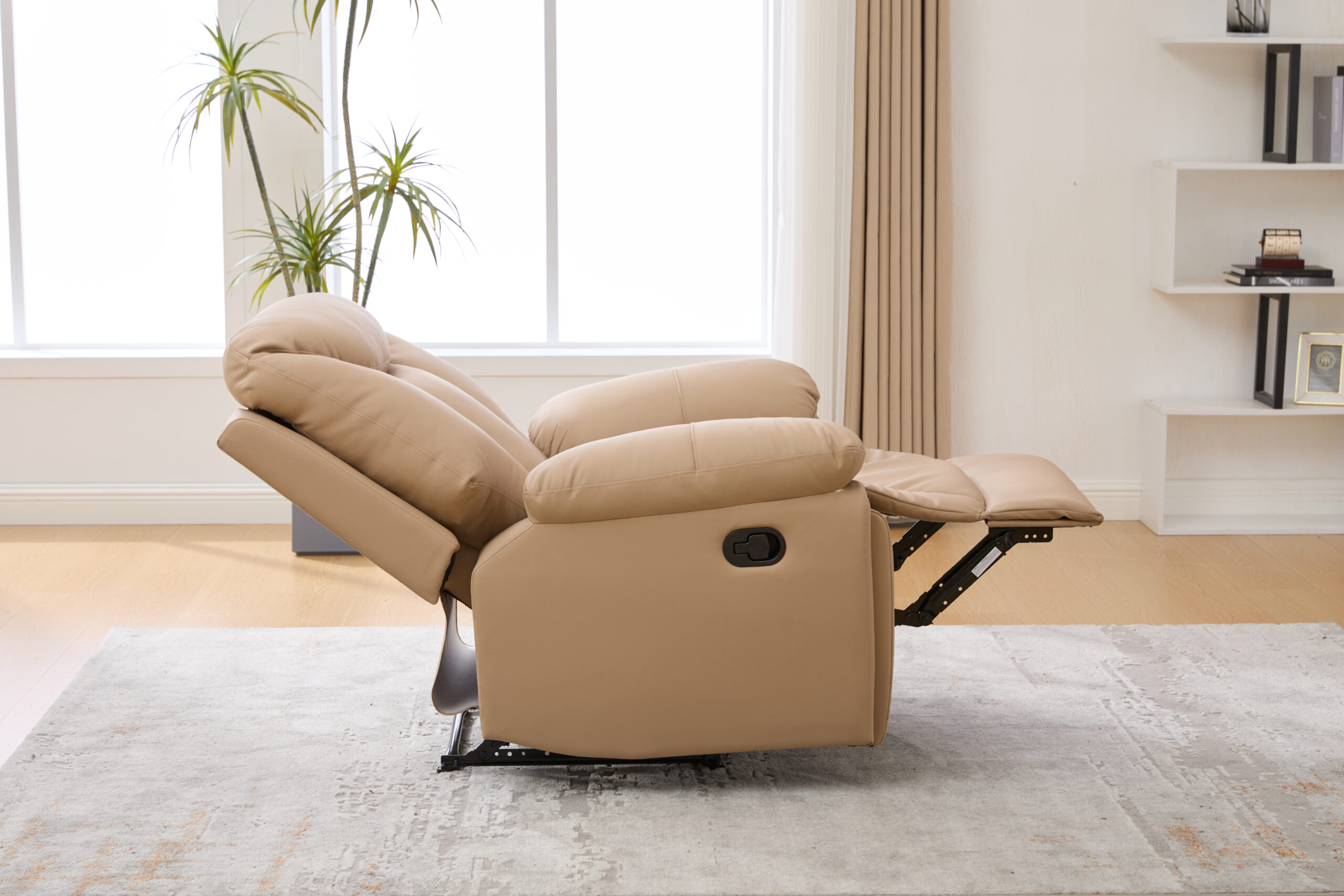Odinis fotelis su reglaineriu YORK-BEIGE – 107x96xH106 cm-7