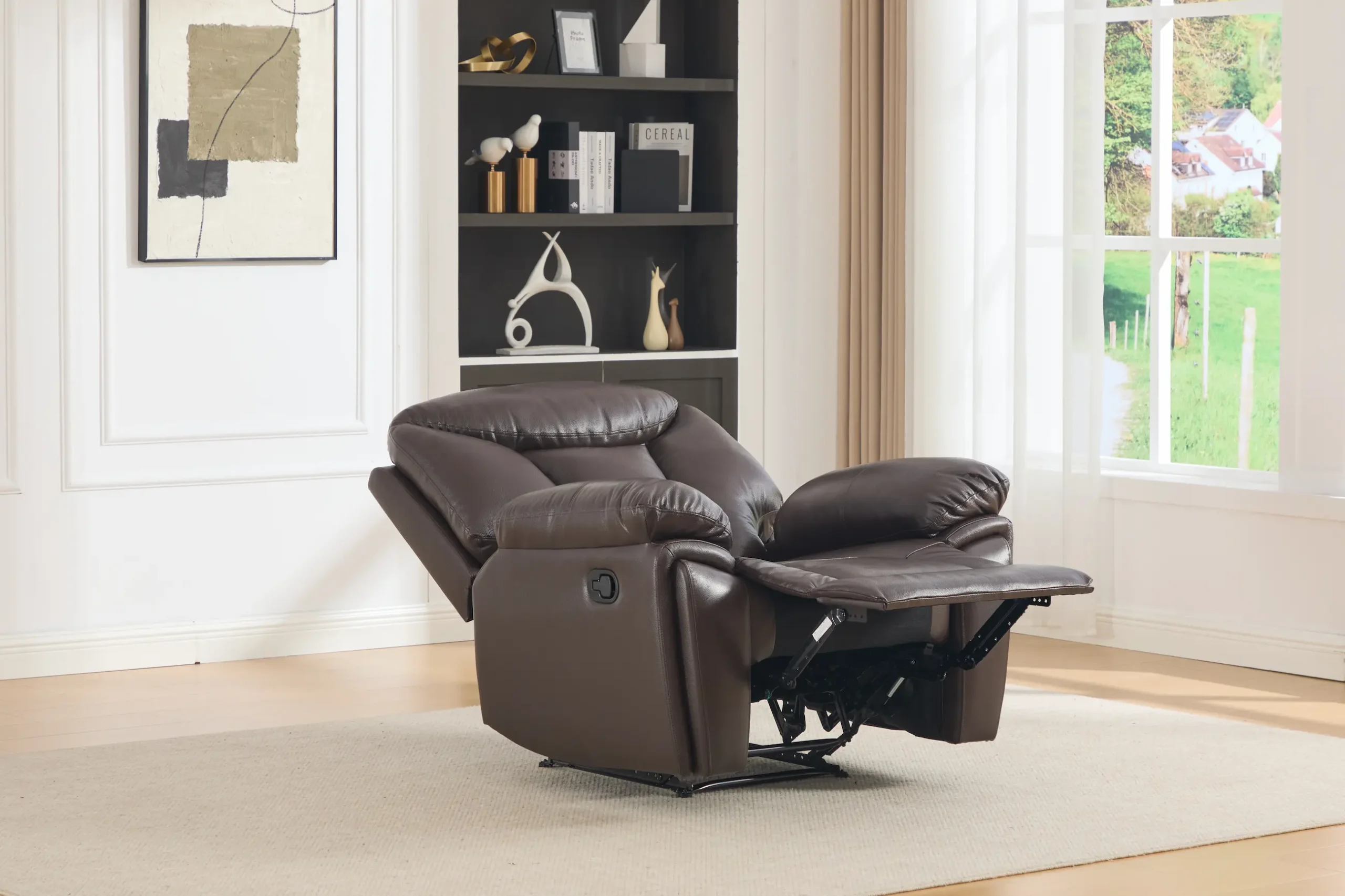 Odinis fotelis su reglaineriu YORK-BROWN – 107x96xH106 cm-1