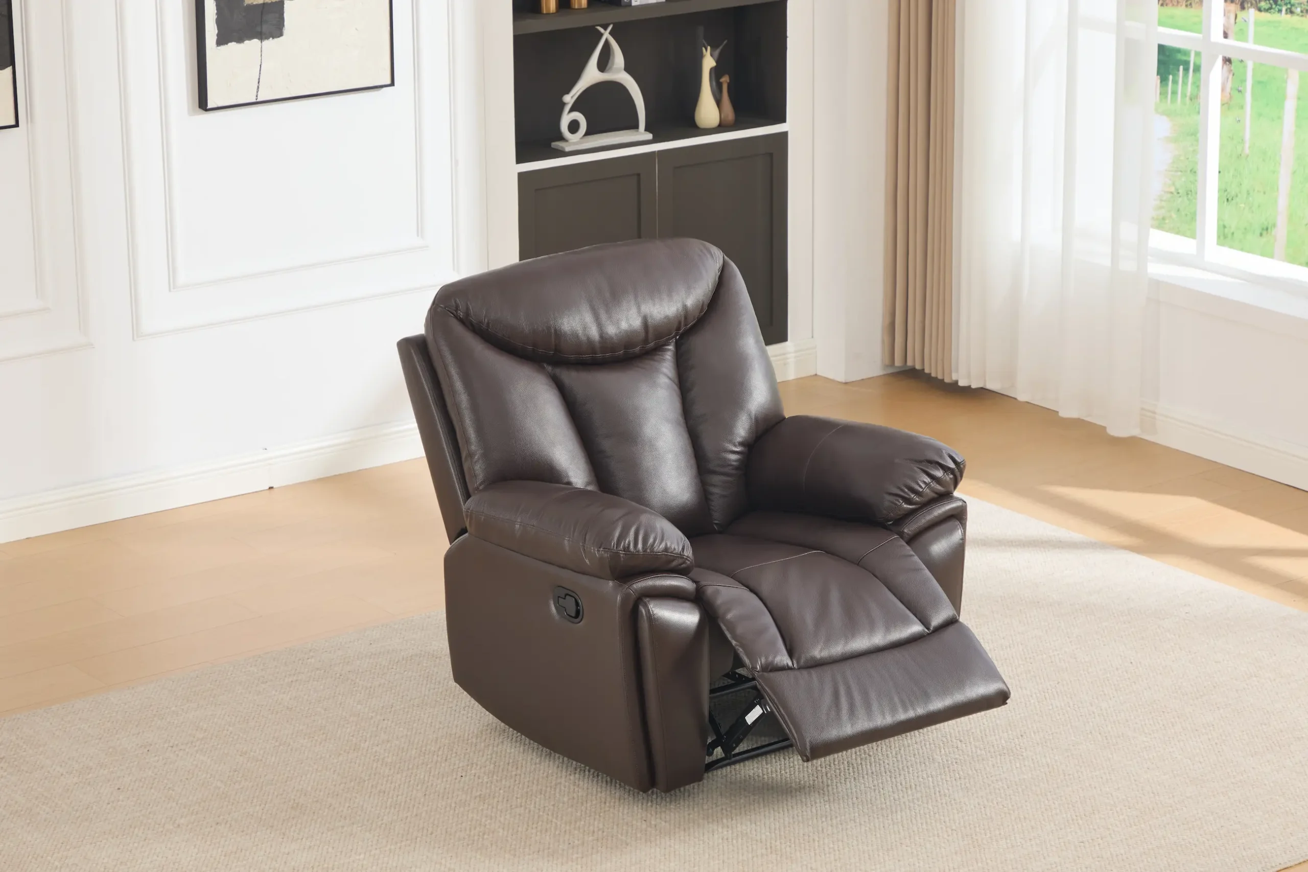 Odinis fotelis su reglaineriu YORK-BROWN – 107x96xH106 cm-10