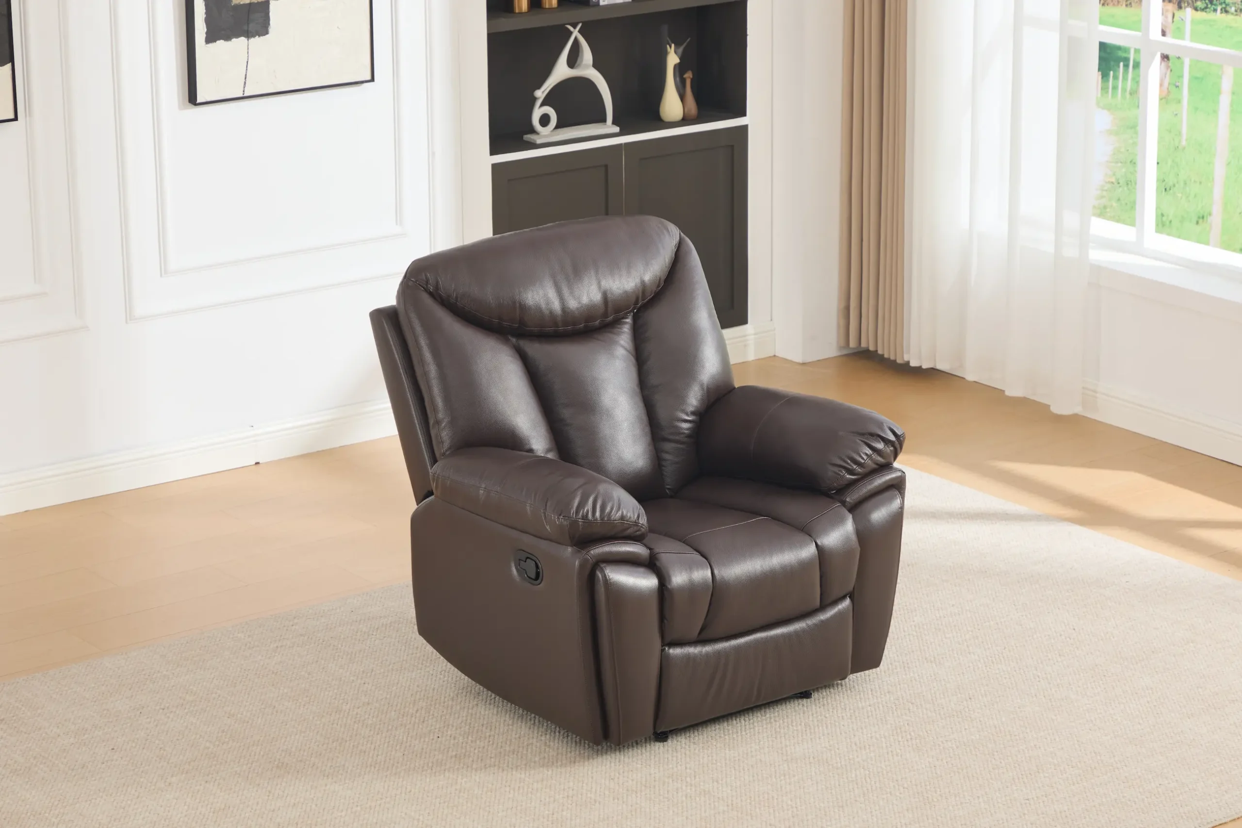 Odinis fotelis su reglaineriu YORK-BROWN – 107x96xH106 cm-11