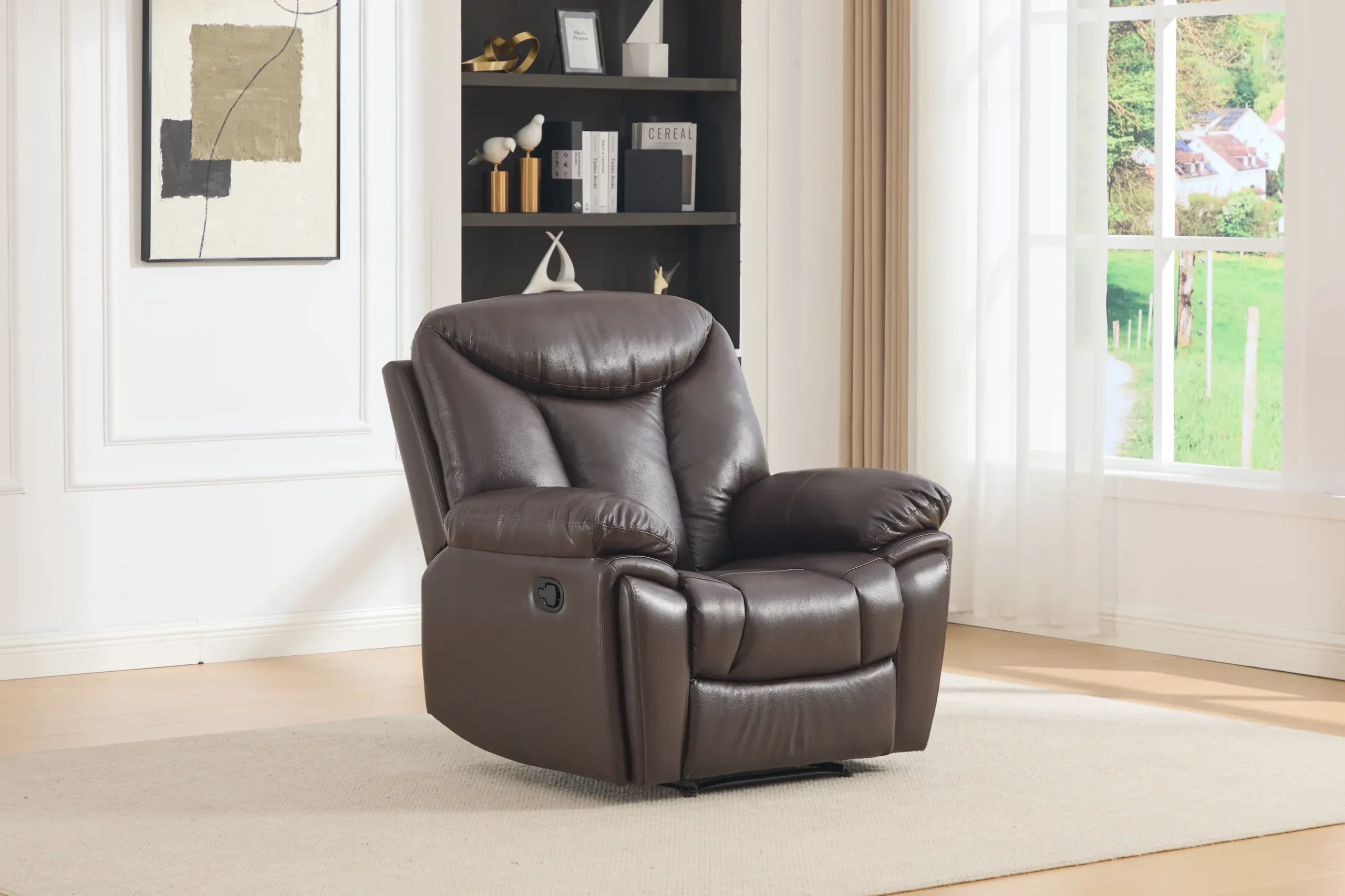 Odinis fotelis su reglaineriu YORK-BROWN – 107x96xH106 cm-3