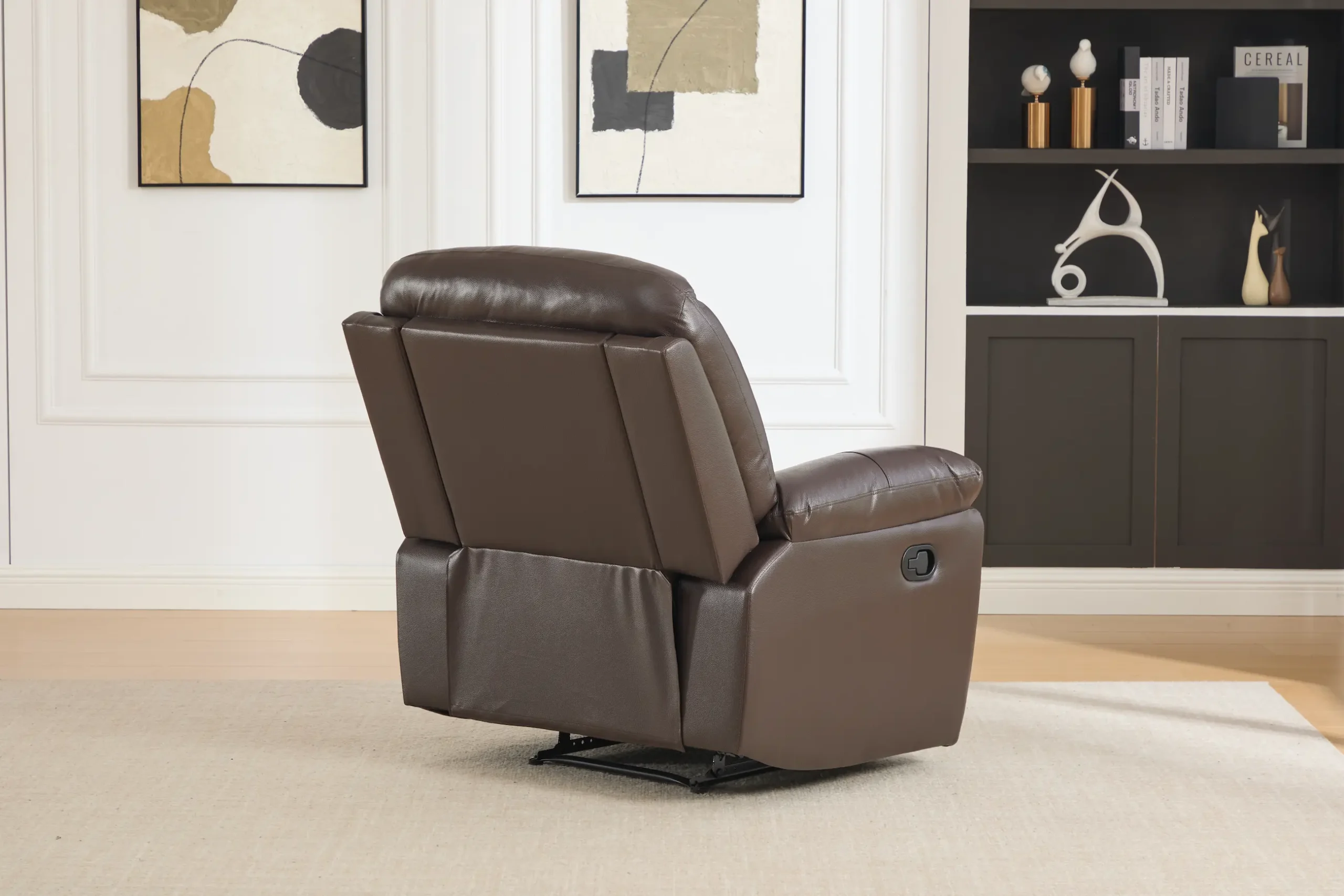 Odinis fotelis su reglaineriu YORK-BROWN – 107x96xH106 cm-5