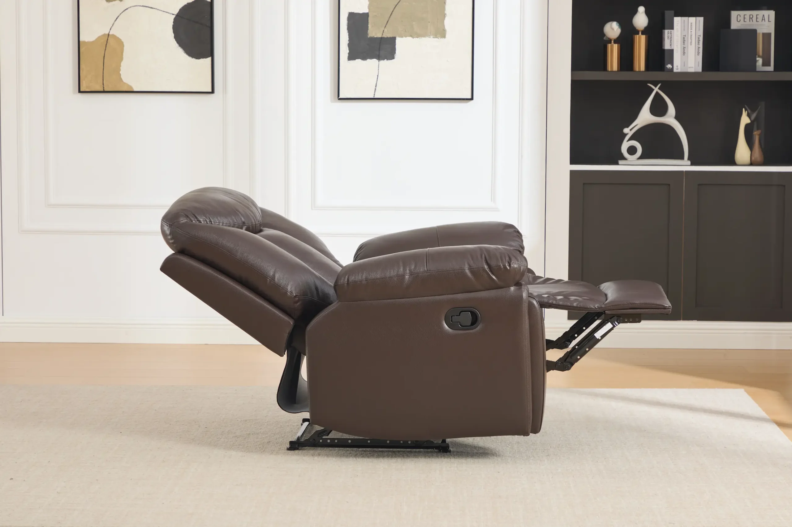 Odinis fotelis su reglaineriu YORK-BROWN – 107x96xH106 cm-6