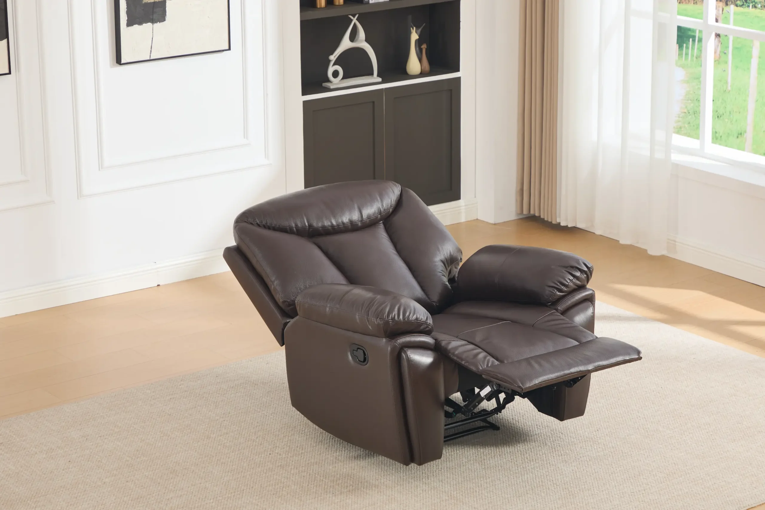 Odinis fotelis su reglaineriu YORK-BROWN – 107x96xH106 cm-9