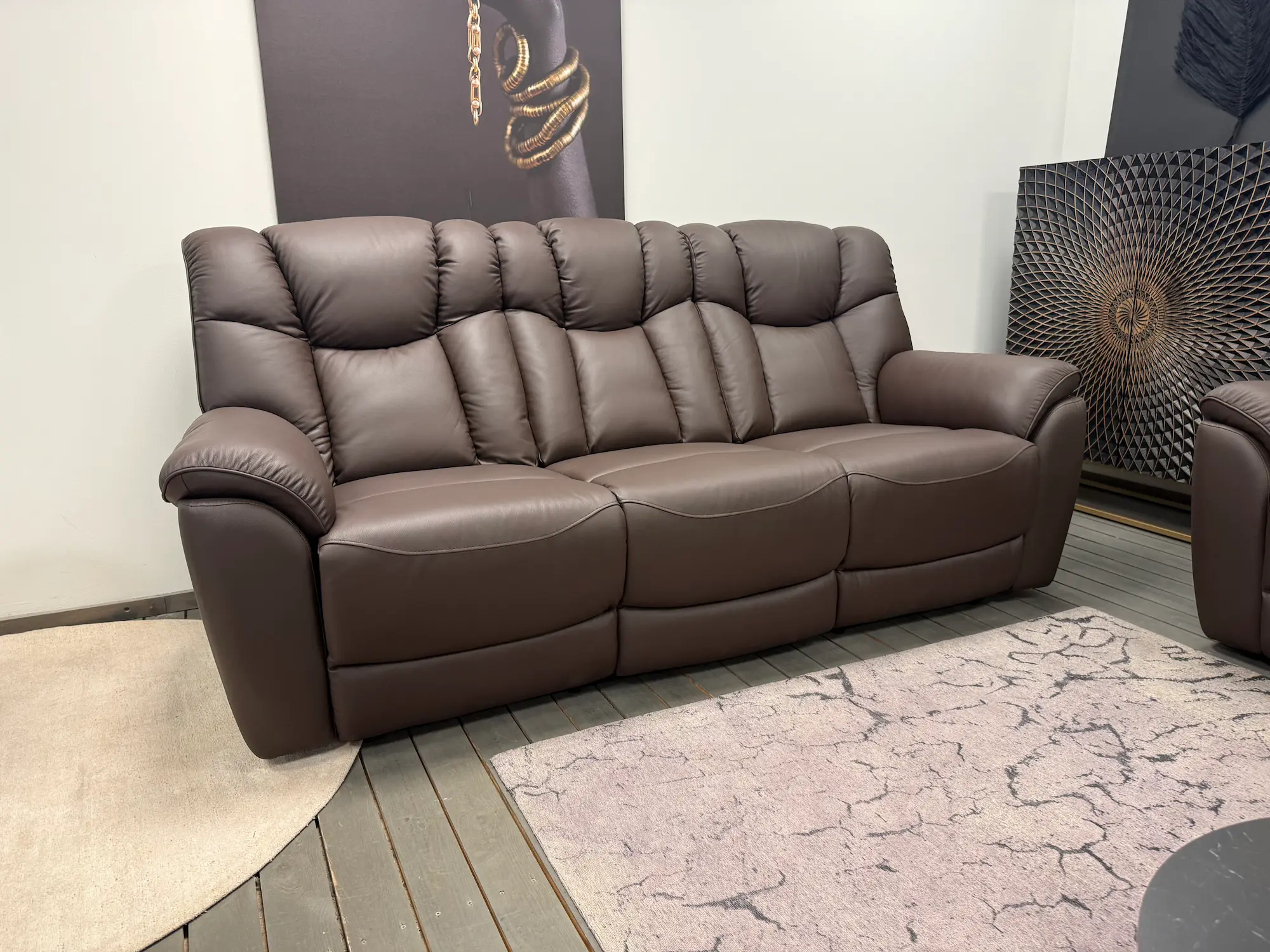 Odinis komplektas 3RR-2RR-1R su reglaineriais COMFORT – rudos spalvos oda-8