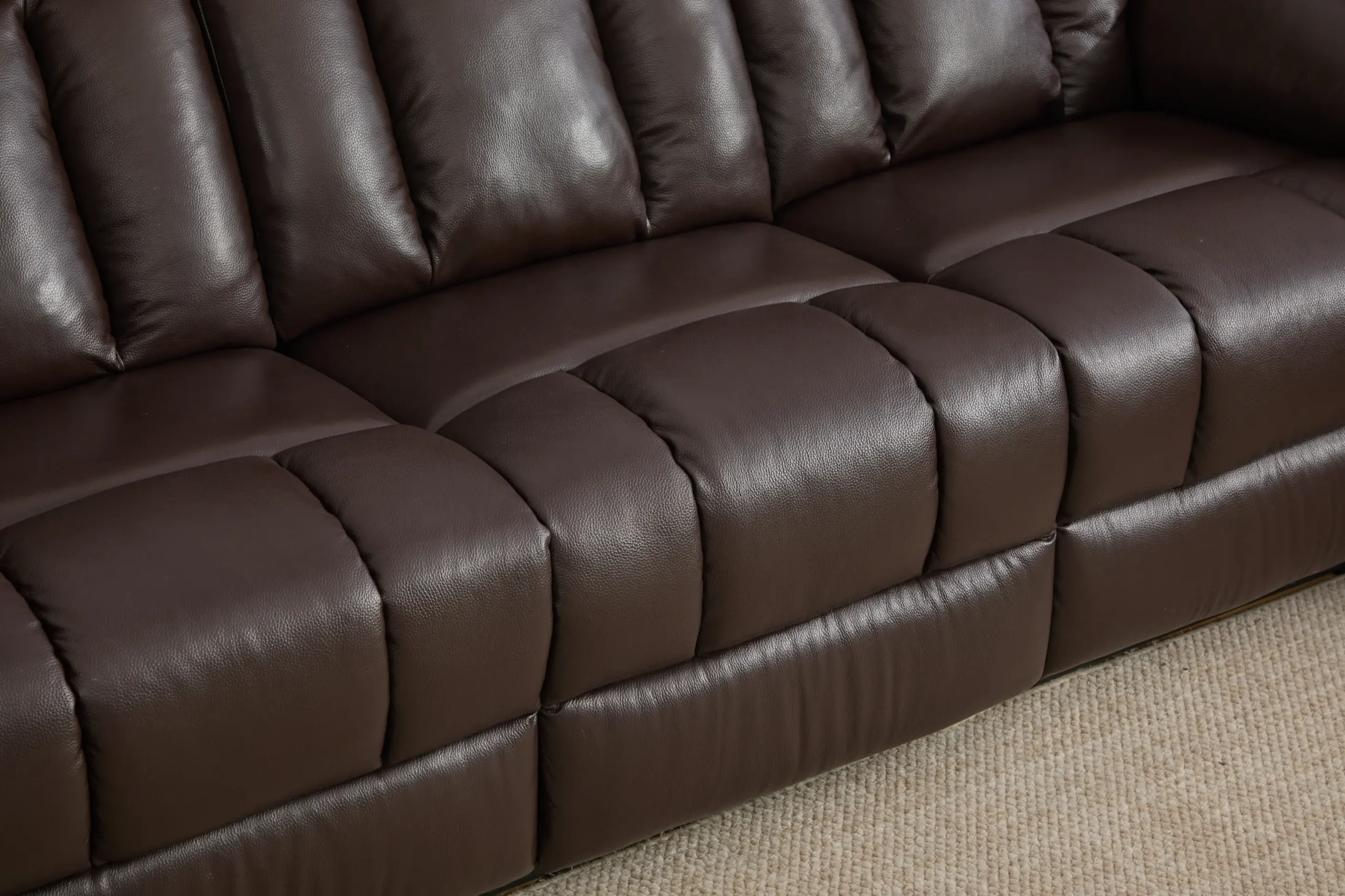 Trivietė odinė sofa su reglaineriais DETROIT - 215x95xH104 cm-12
