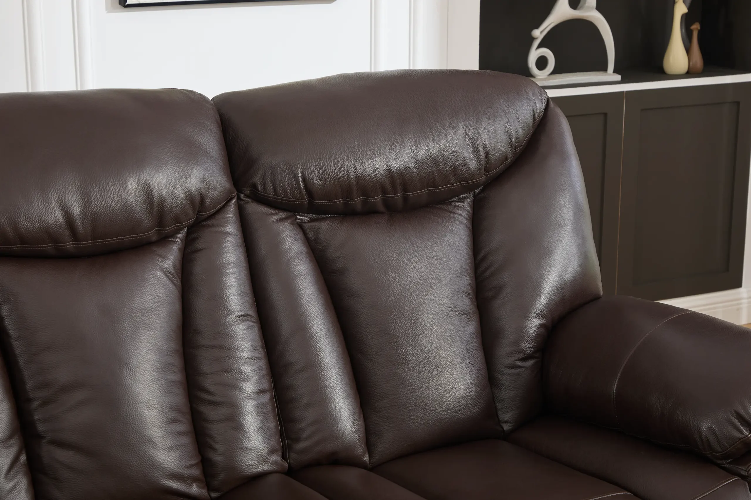 Trivietė odinė sofa su reglaineriais YORK-BROWN – 225x96xH106 cm-13