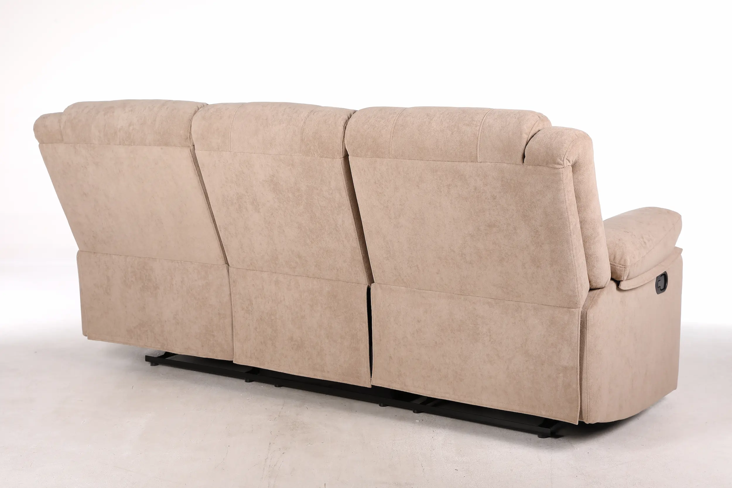 Trivietė sofa su reglaineriais RAMZI – šviesiai ruda spalva – 208x97xH102 cm-15