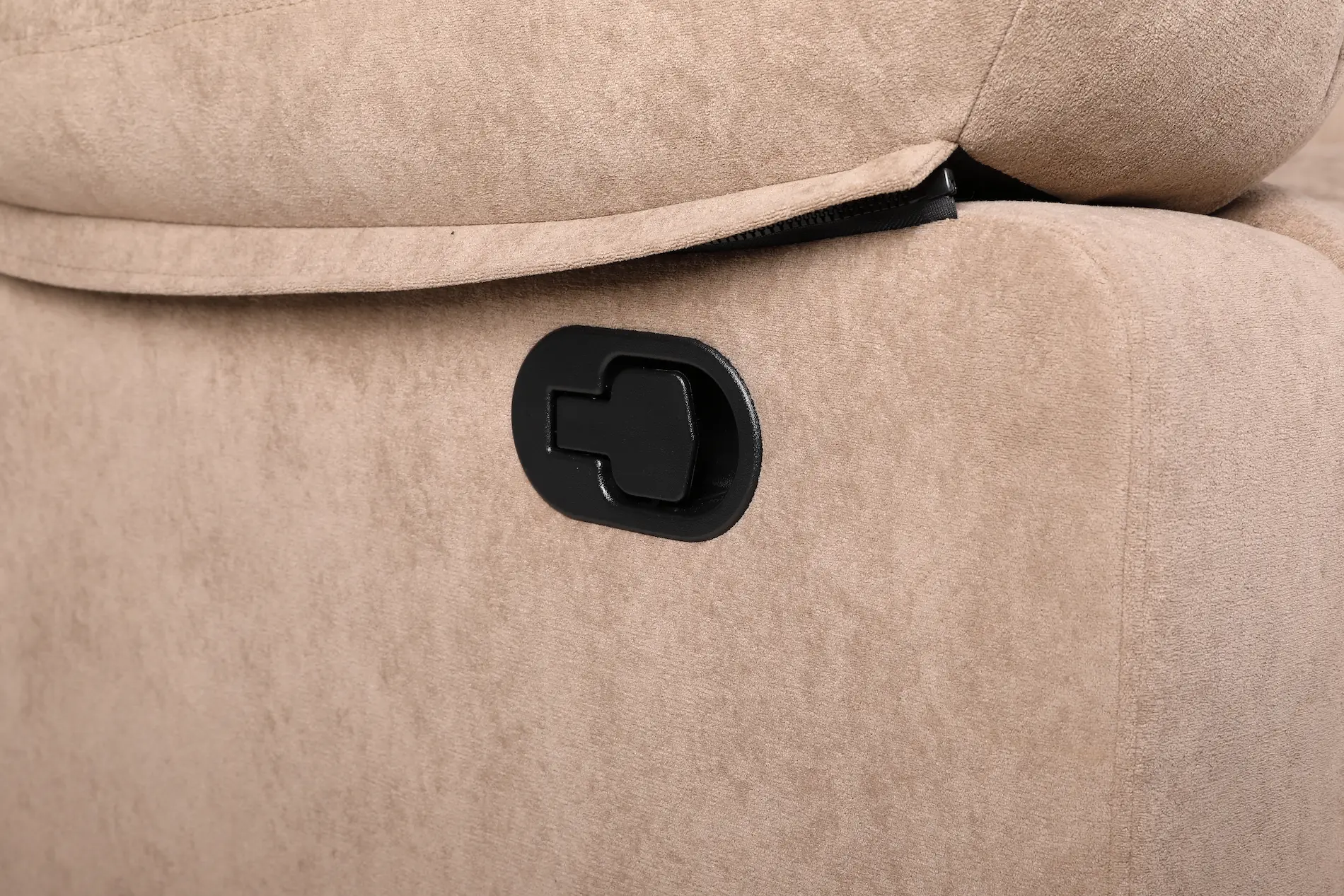 Trivietė sofa su reglaineriais RAMZI – šviesiai ruda spalva – 208x97xH102 cm-6