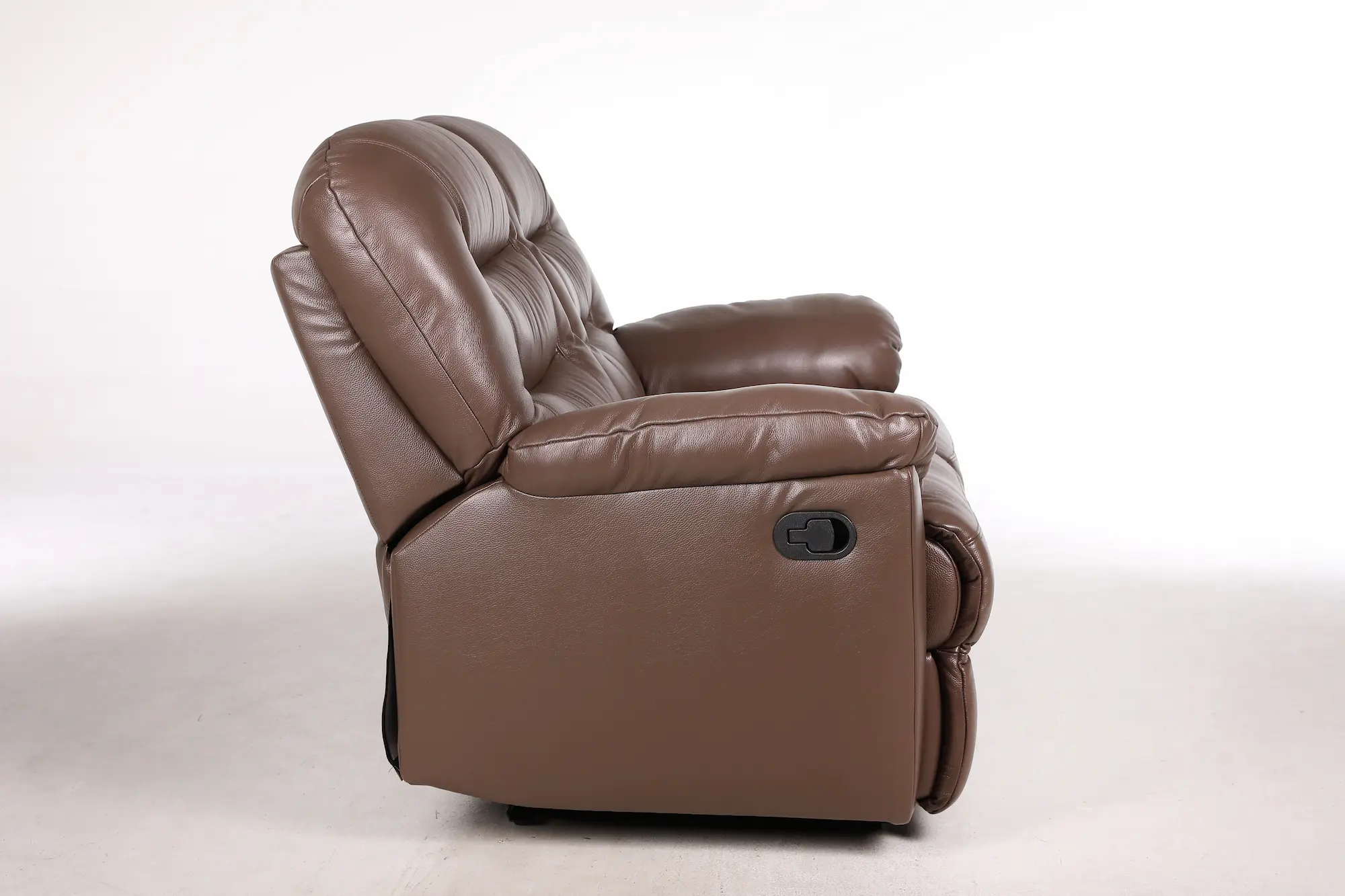 Odinė dvivietė sofa su dviem reglaineriais WINDSOR-148x98xH102 cm-ruda spalva-14